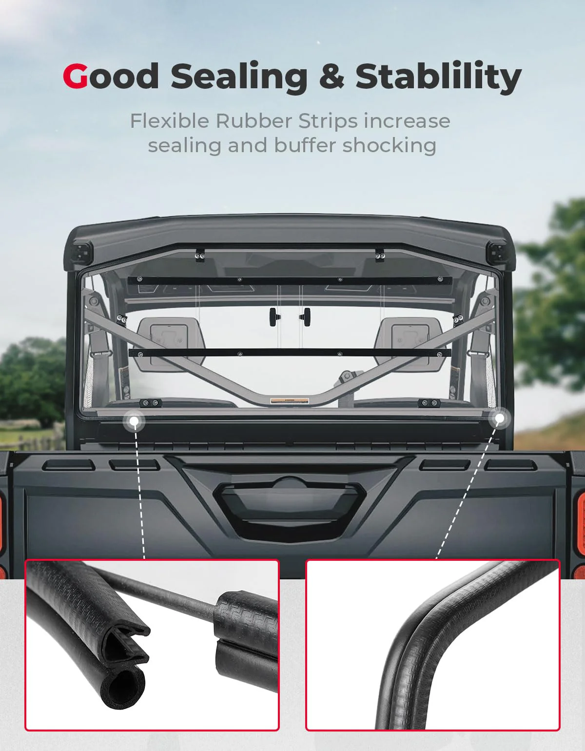 Sliding Rear Windshield for Can-Am Defender HD10|9|8|7|5 - Image 4
