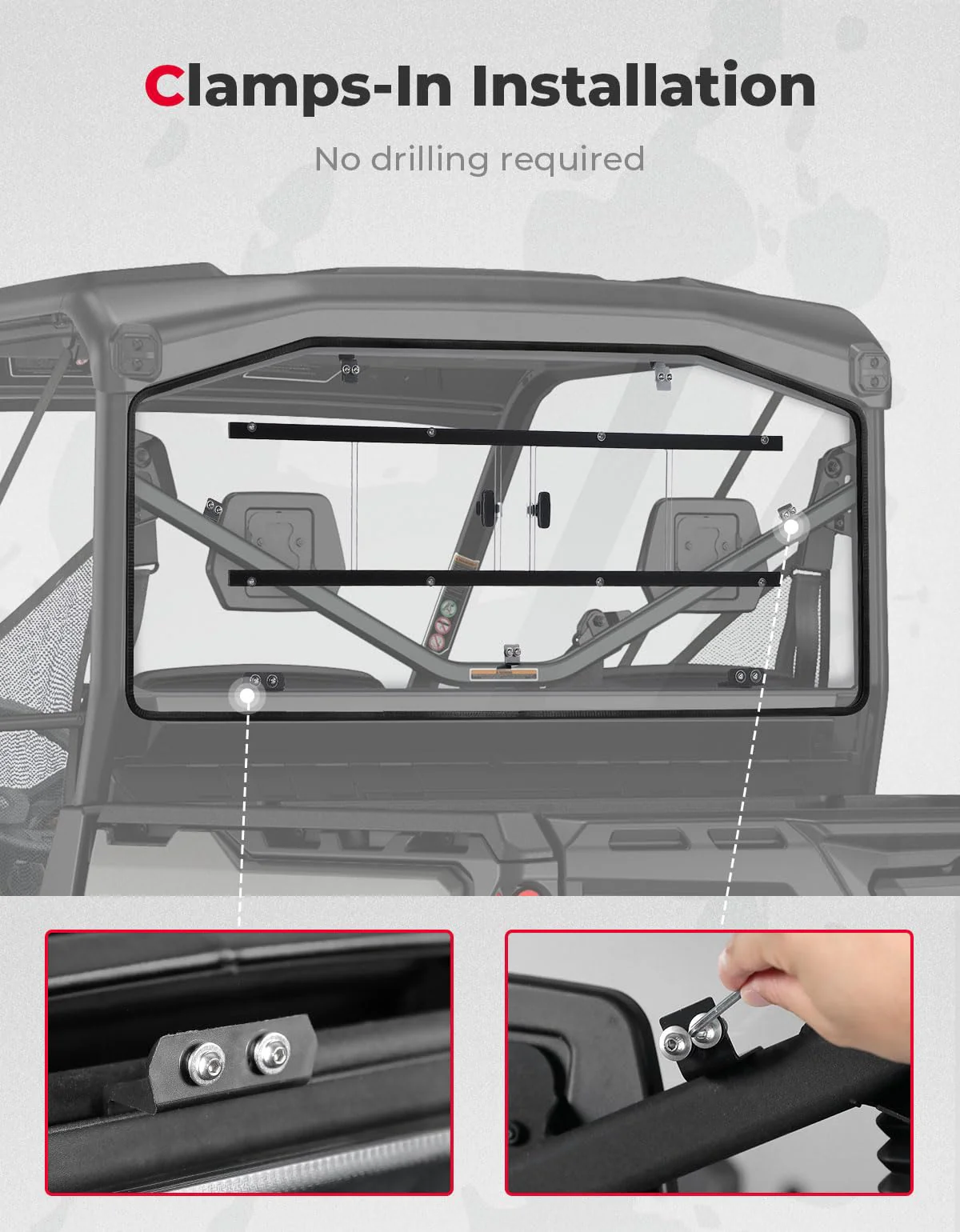 Sliding Rear Windshield for Can-Am Defender HD10|9|8|7|5 - Image 7