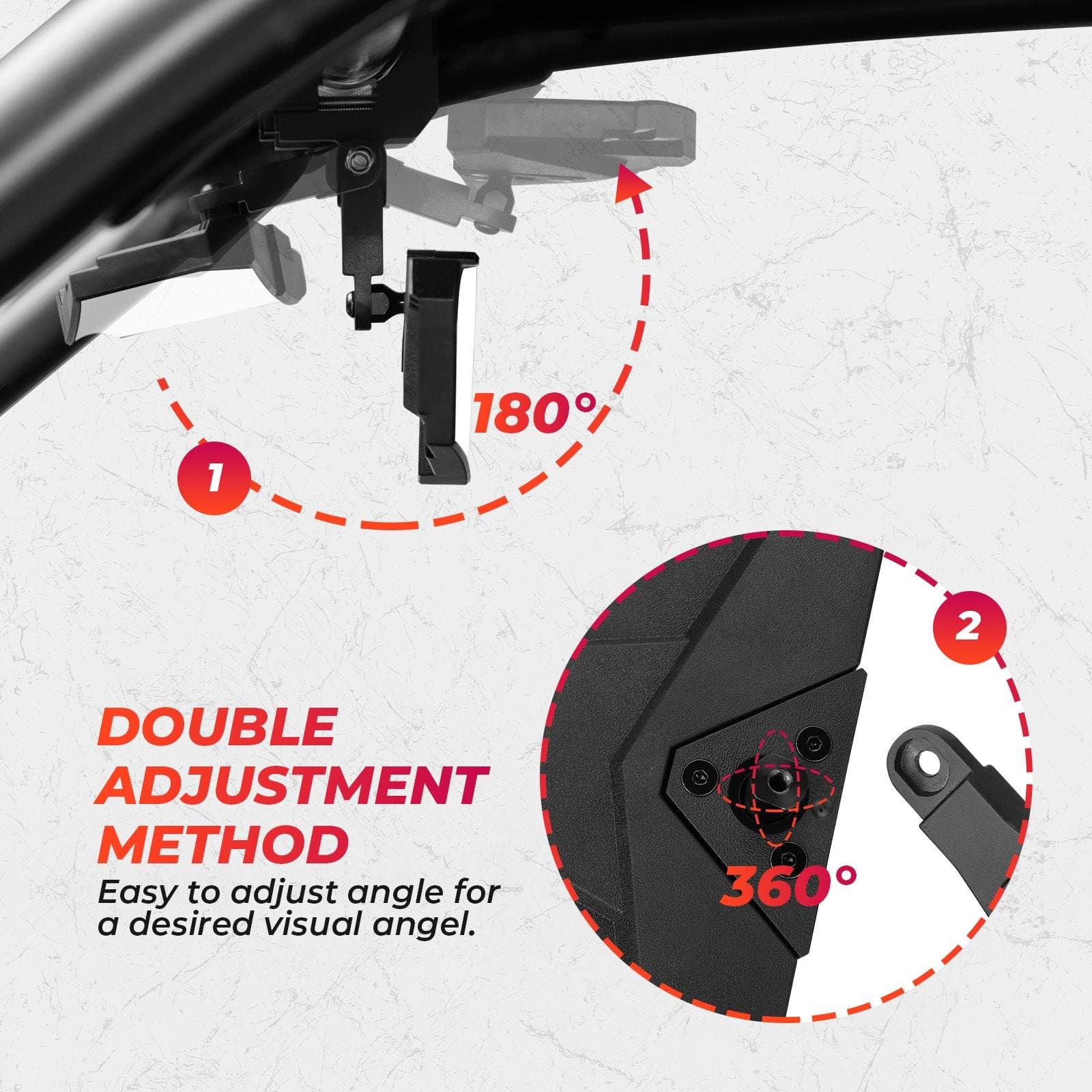 Rearview Mirror for Polaris General 1000 - Image 5