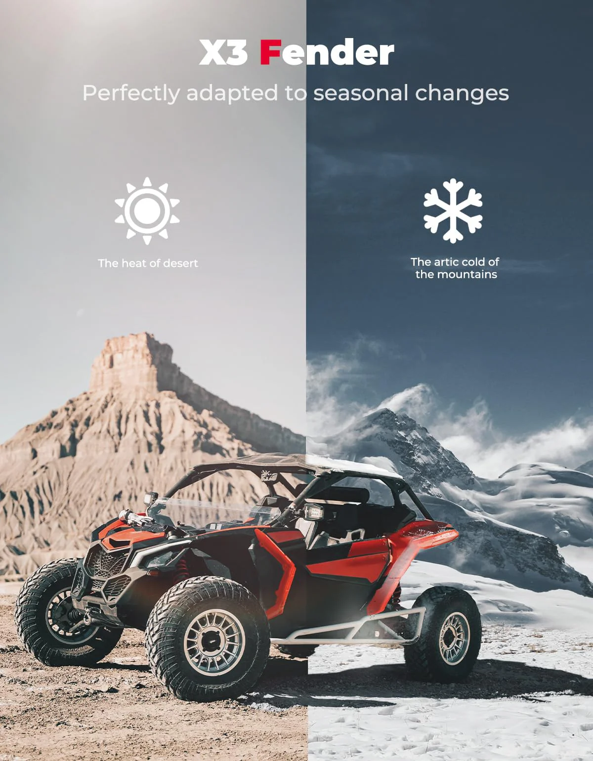 Red Fender Flares for Can-Am Maverick X3 / X3 MAX - Image 6