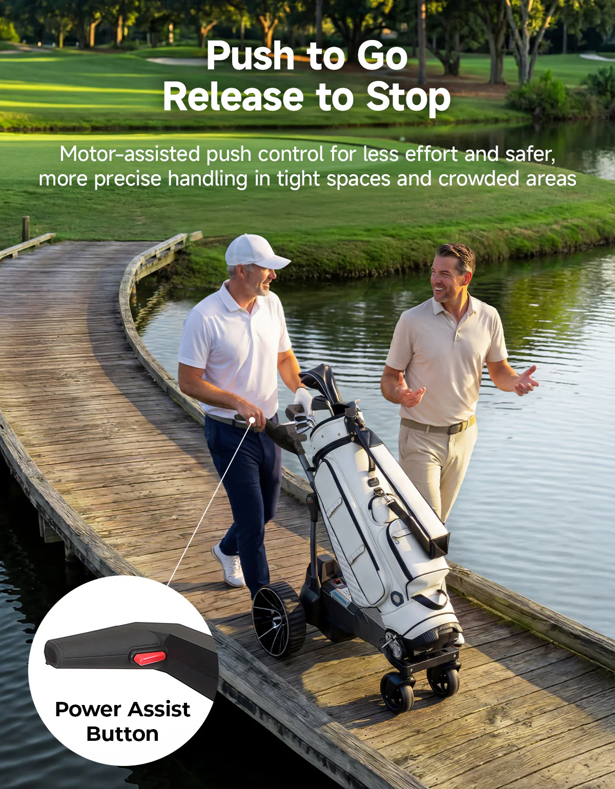KEMIMOTO ApexR Electric Golf Push Cart with Remote Control, 36 Hole - Image 3