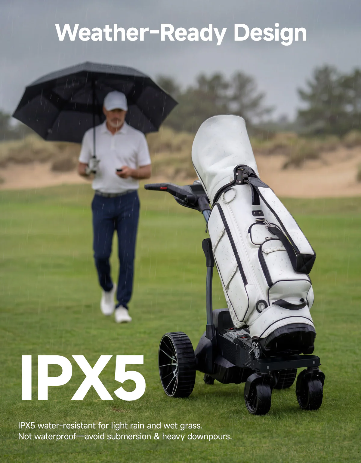 KEMIMOTO ApexR Electric Golf Push Cart with Remote Control, 36 Hole - Image 6
