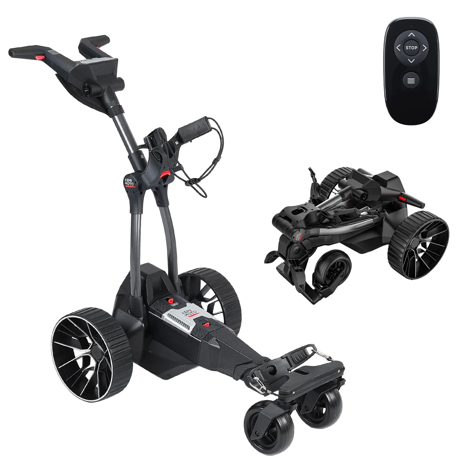 KEMIMOTO ApexR Electric Golf Push Cart with Remote Control, 36 Hole - Image 9