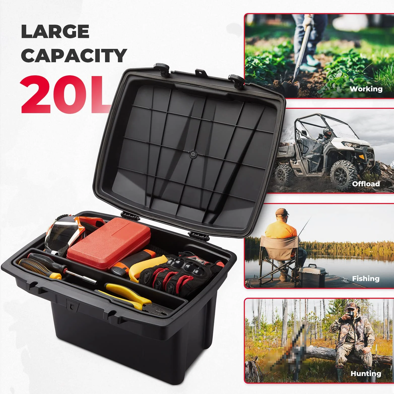 Removable 20L Cargo Storage Box & Storage Box for Can-Am Defender - Image 4