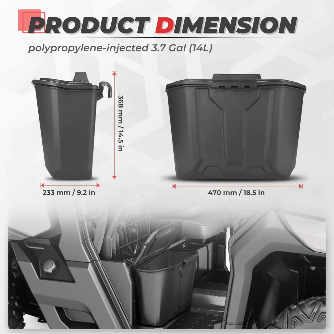 Removable 20L Cargo Storage Box & Storage Box for Can-Am Defender - Image 8