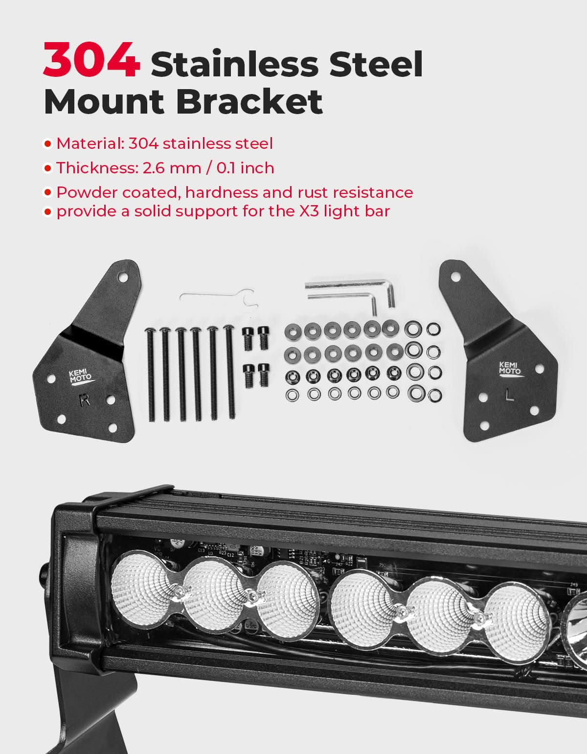 50" 390W RGB LED Light Bar for Can-Am Maverick X3 X3 Max R (2017–2026) - Image 6