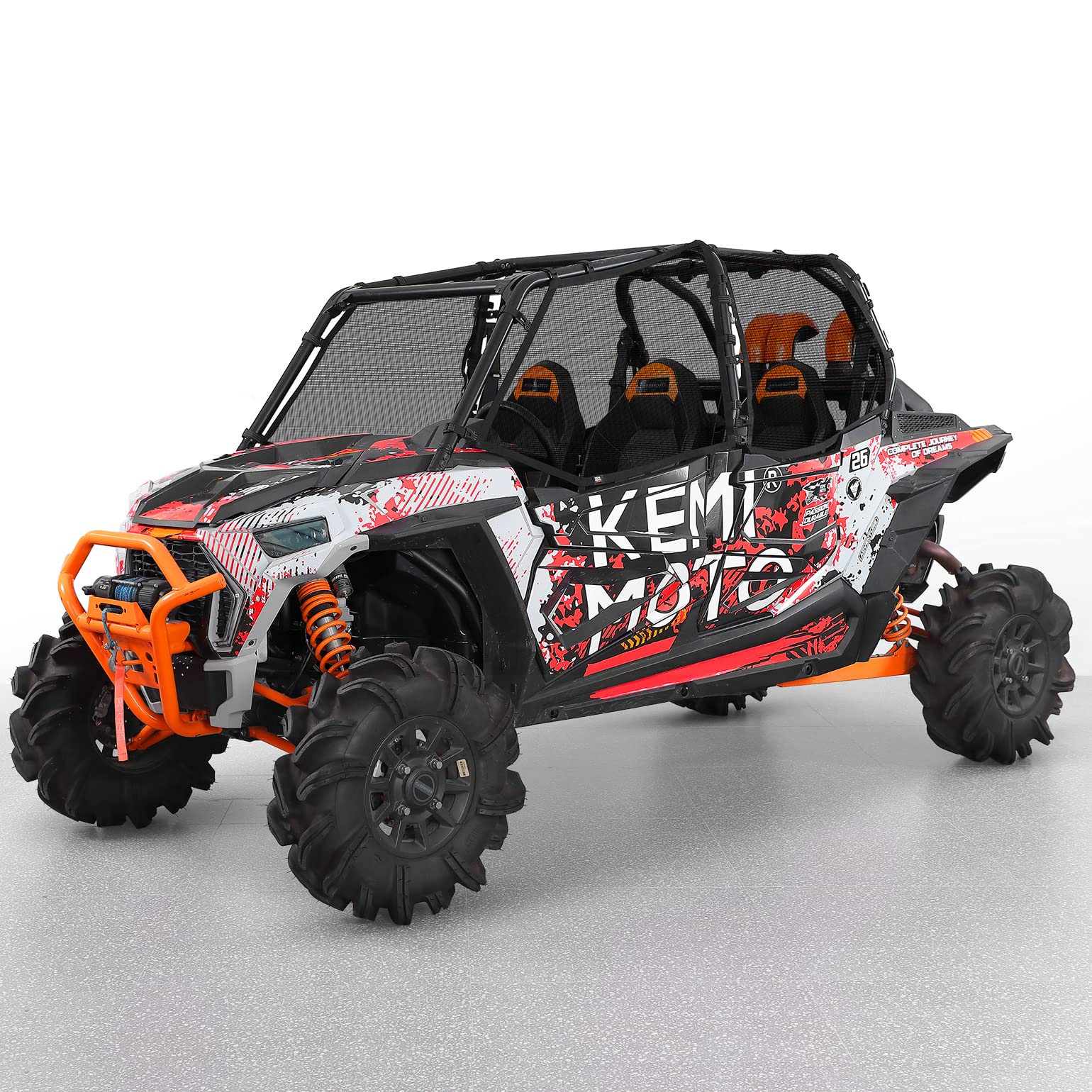 PVC Mesh Window Nets Door Nets for Polaris RZR XP 1000 4 Door 2014-2023 - Image 8