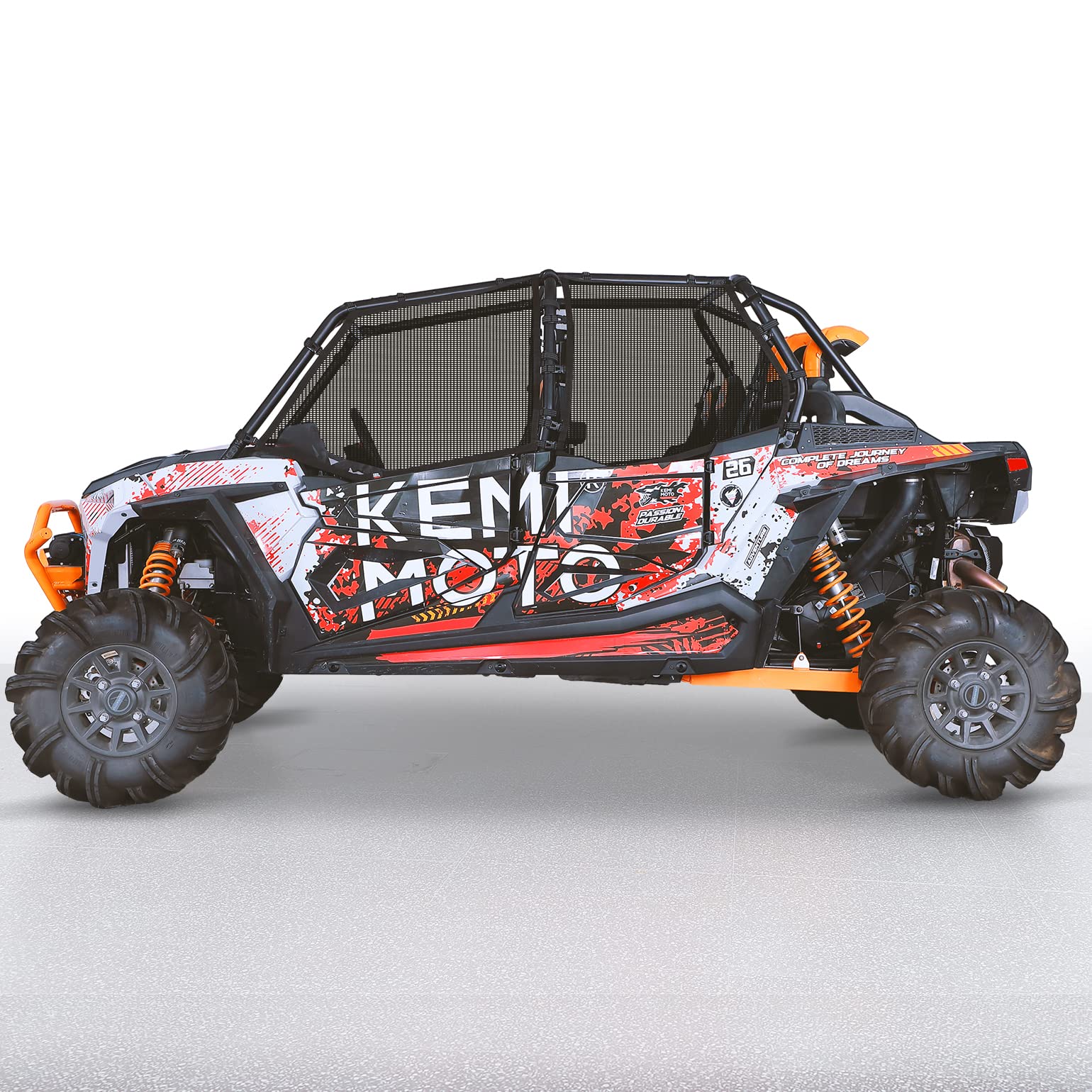 PVC Mesh Window Nets Door Nets for Polaris RZR XP 1000 4 Door 2014-2023 - Image 9