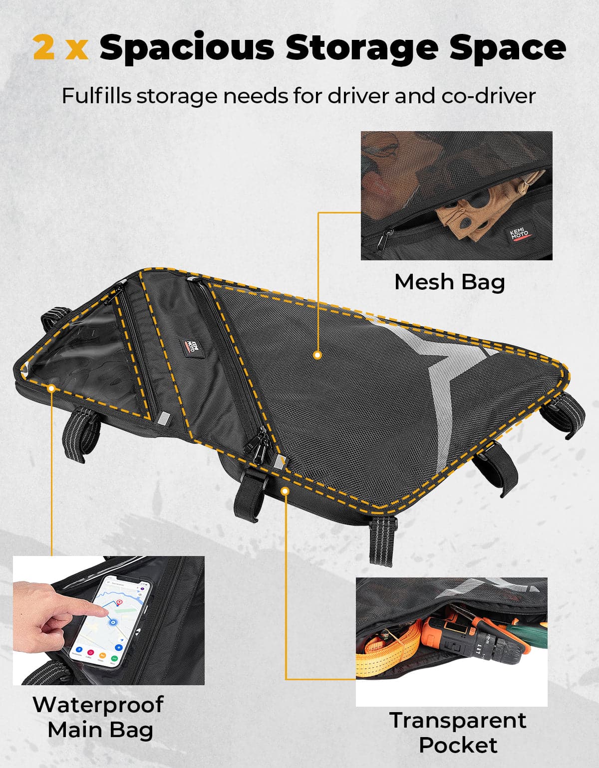 Roof Bag 1680D Waterproof for CFMOTO ZForce 500 | 800 | 1000 - Image 3