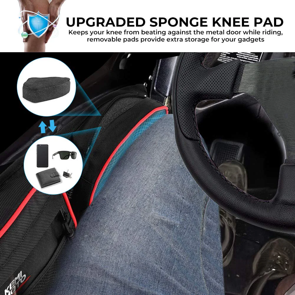 Front Side Door Bags with Knee Pad for Polaris RZR XP 1000 - Image 3