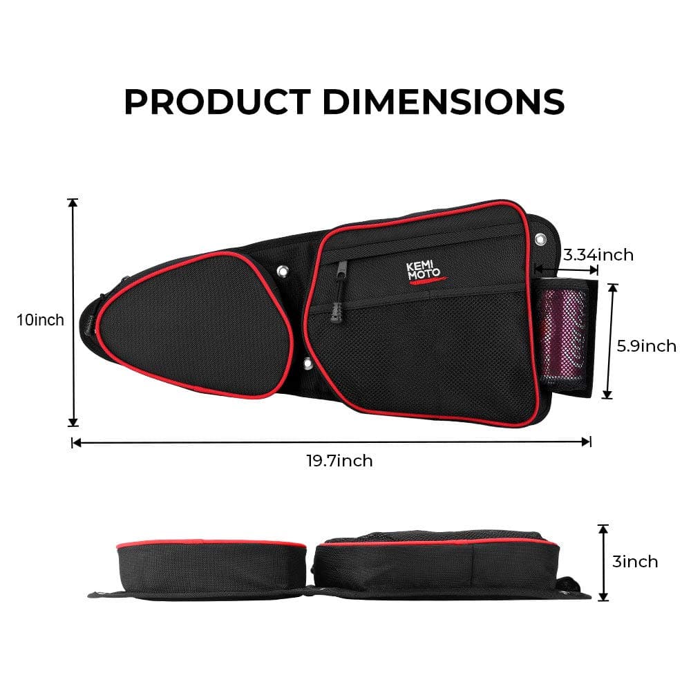 Front Side Door Bags with Knee Pad for Polaris RZR XP 1000 - Image 8