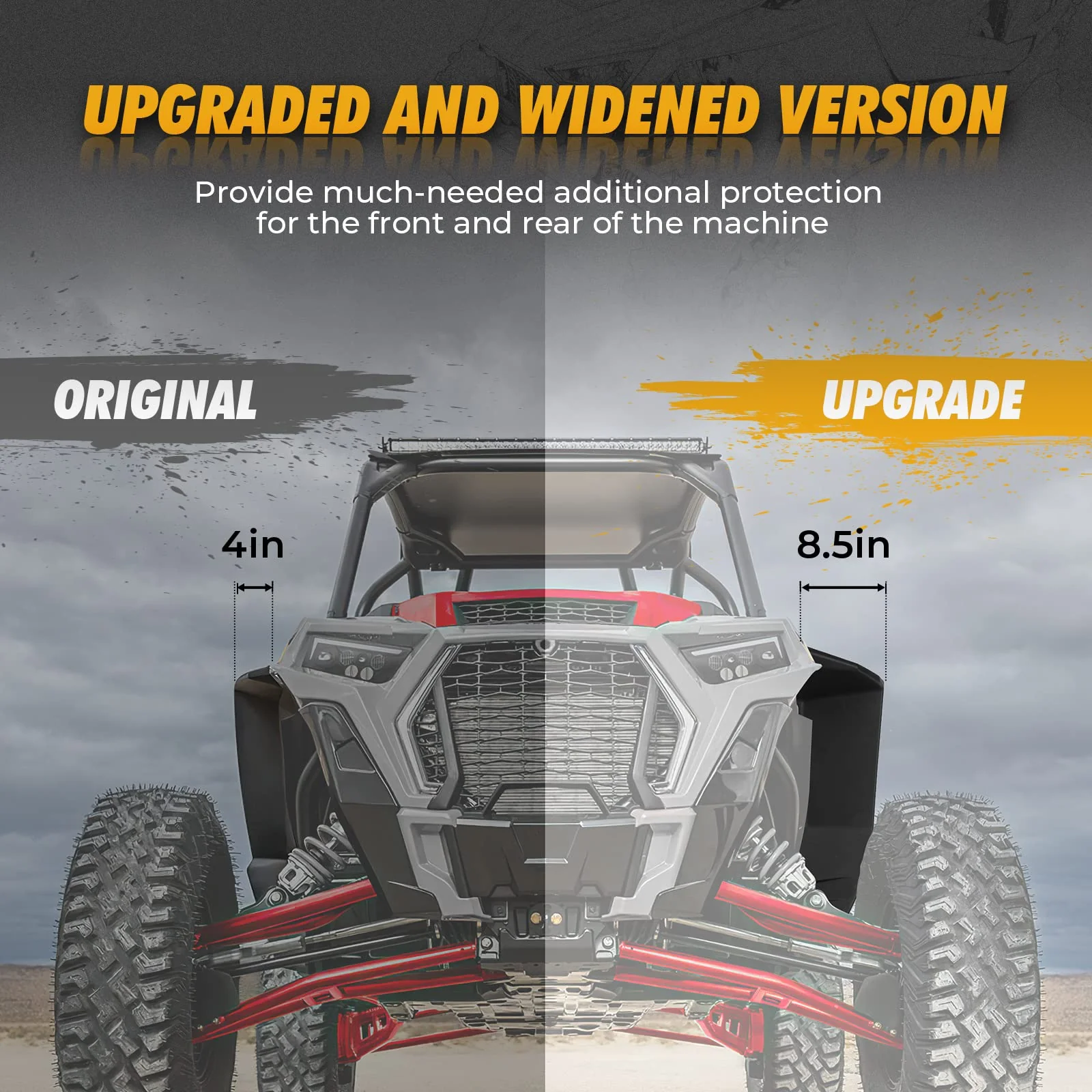 Fender Flares 8.5 Inch Mud Flap for Polaris RZR XP 1000/4 - Image 4