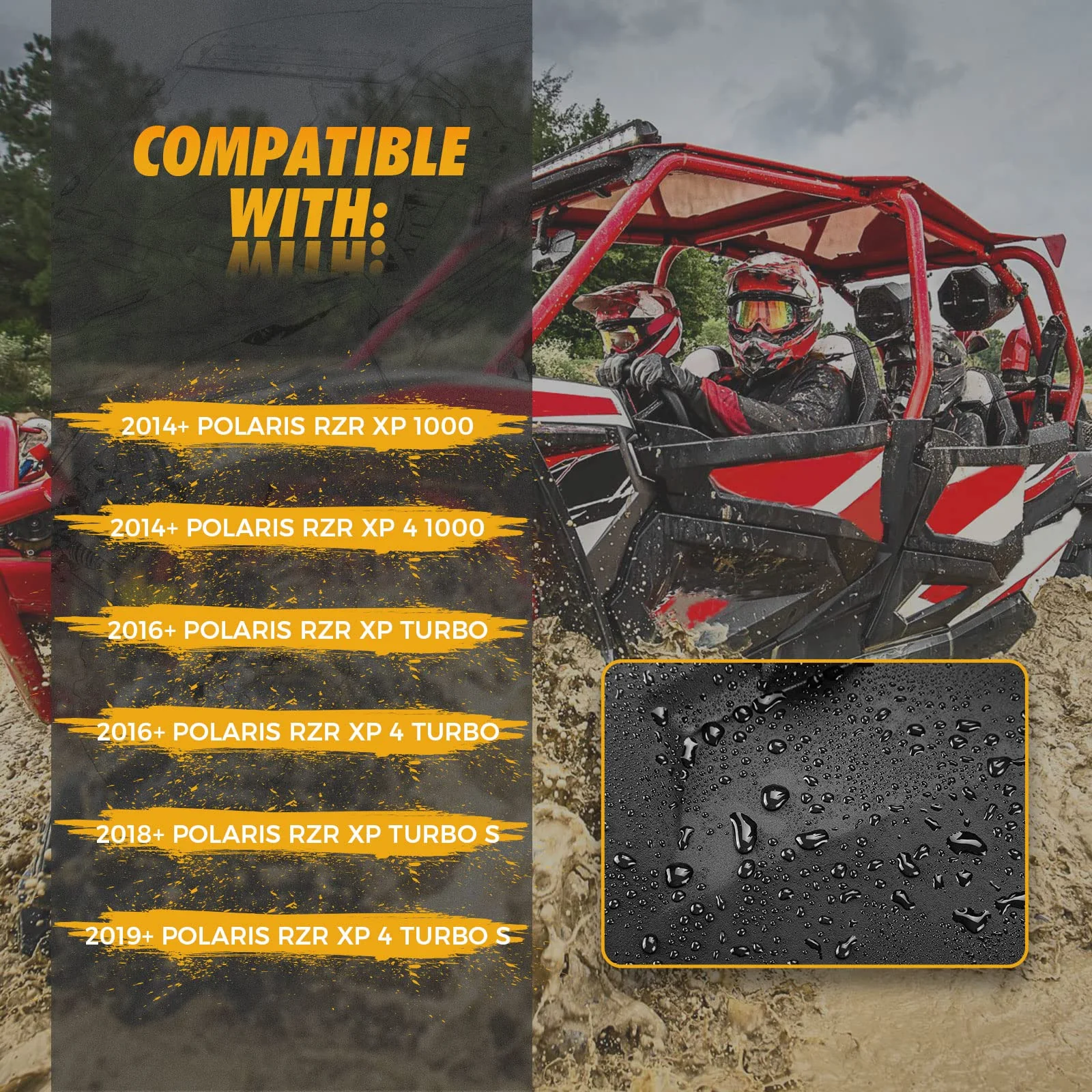 Fender Flares 8.5 Inch Mud Flap for Polaris RZR XP 1000/4 - Image 6