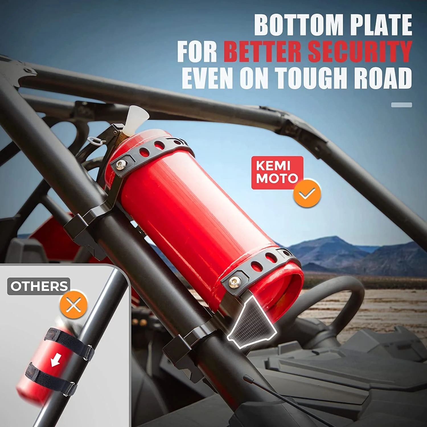 UTV Fire Extinguisher Holder Fit Polaris RZR, Can Am X3, Kawasaki Teryx - Image 4