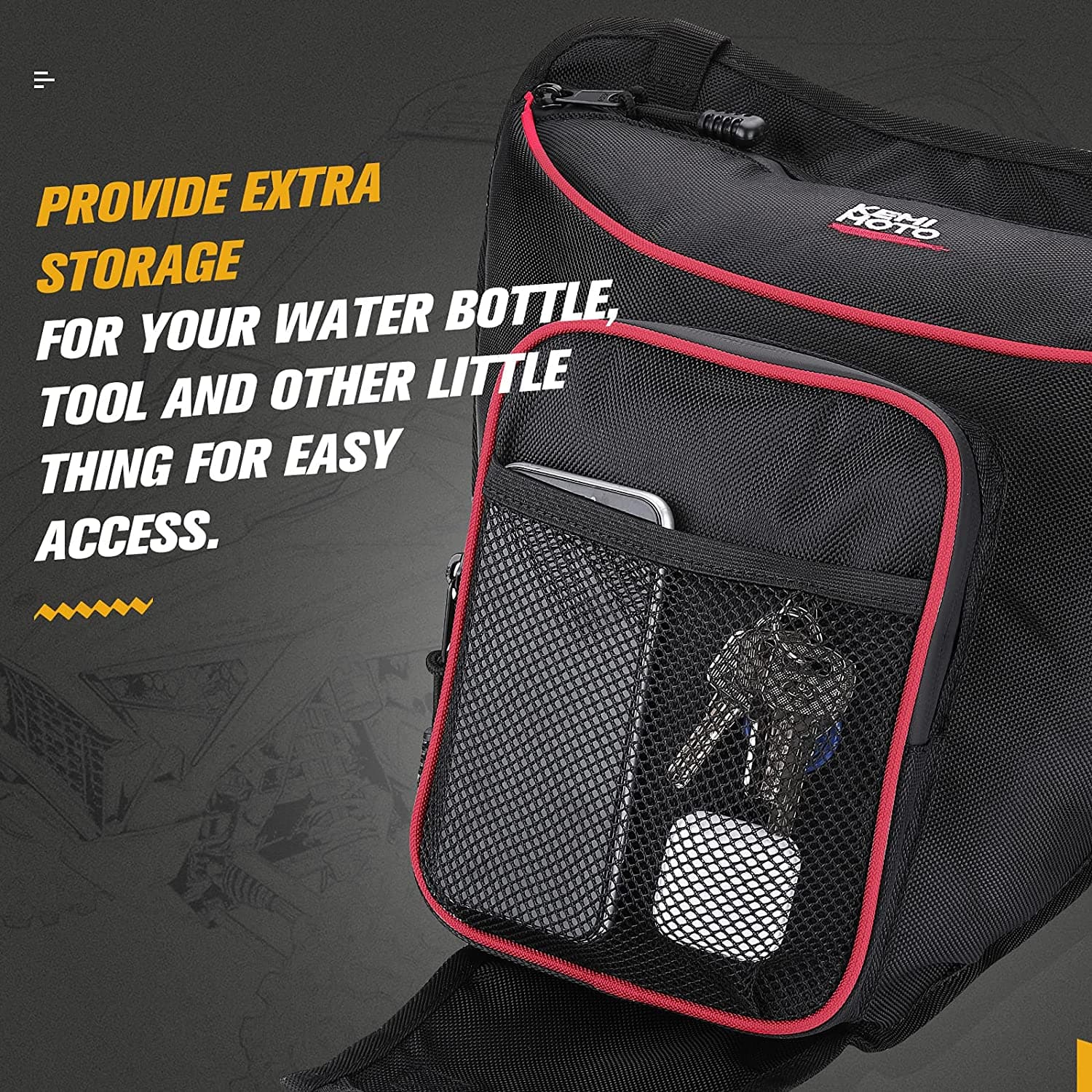 Door Bags & Center Storage Bag for Polaris RZR XP 1000/4 /XP Turbo - Image 3