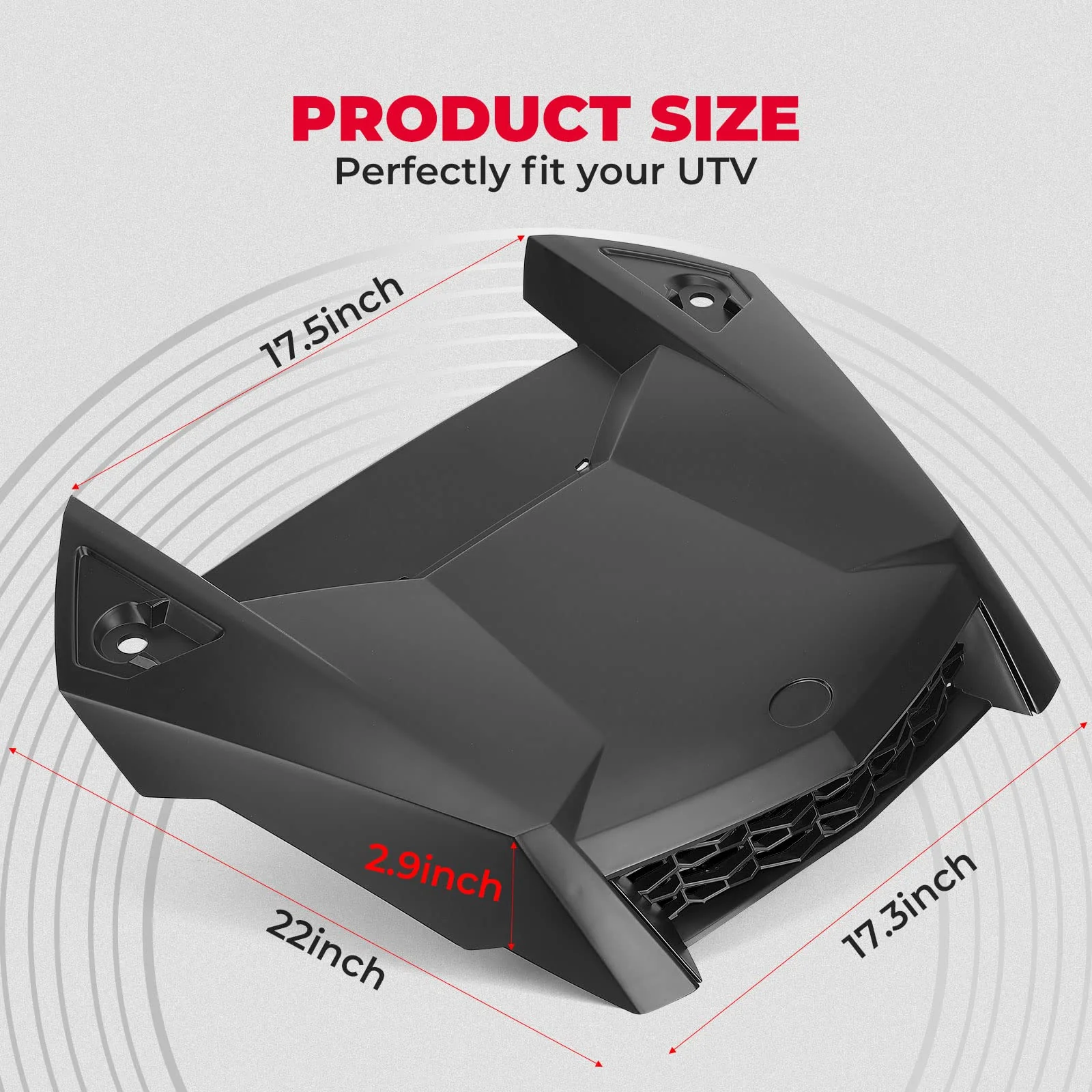 Hood Scoop Replacement Air Intake Cover Kit for Polaris RZR XP 1000 - Image 6