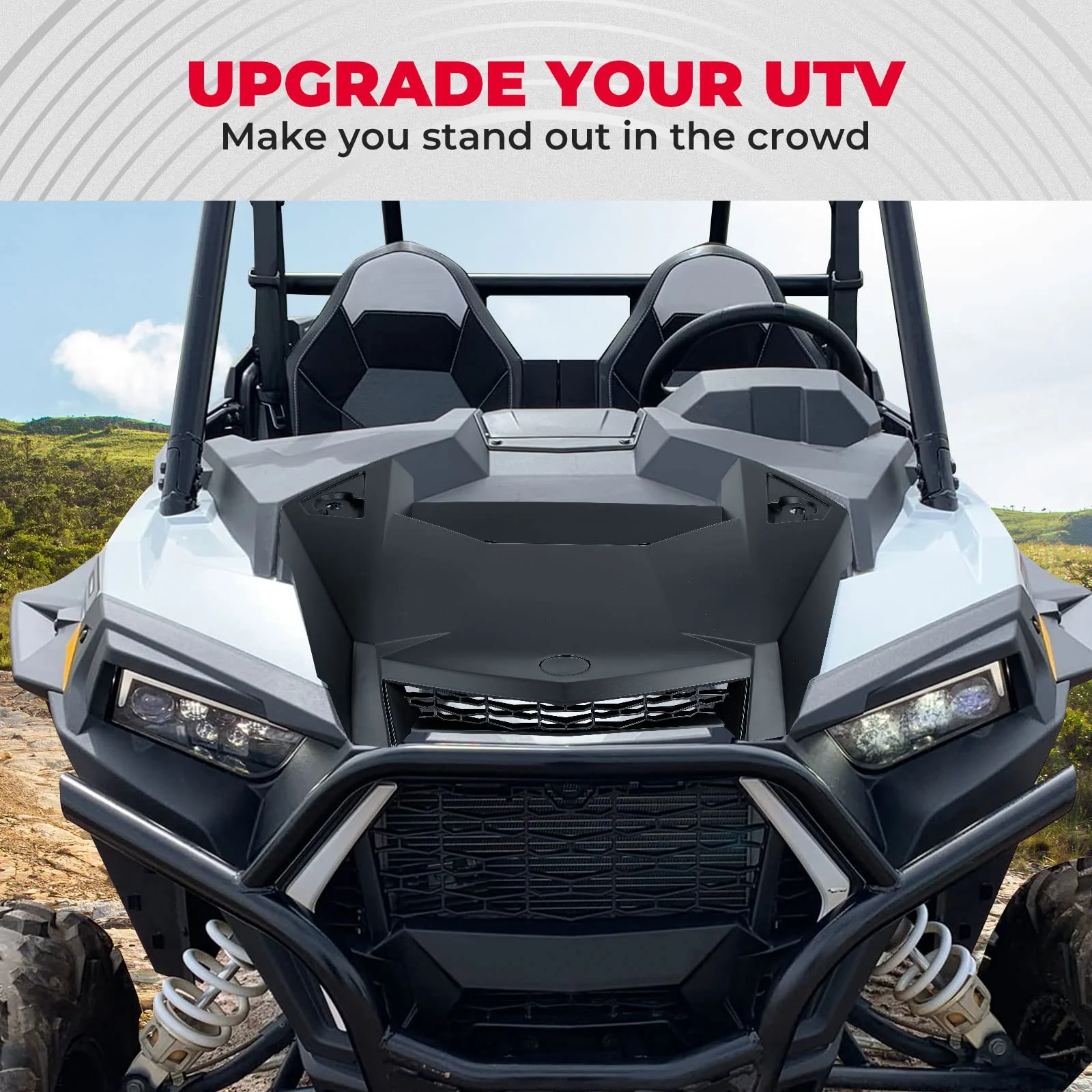 Hood Scoop Replacement Air Intake Cover Kit for Polaris RZR XP 1000 - Image 7