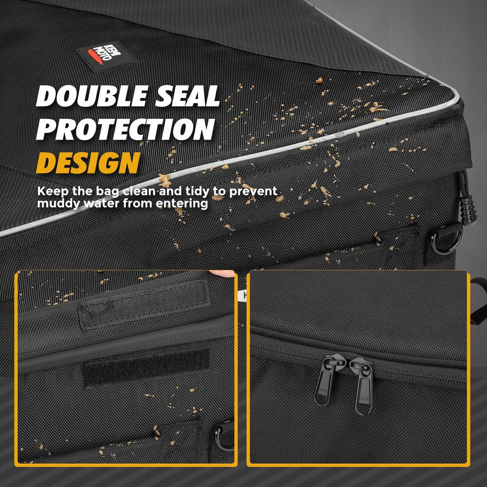 UTV Rear Storage Bag with Fixed Strap for Polaris RZR XP 1000/Turbo - Image 7