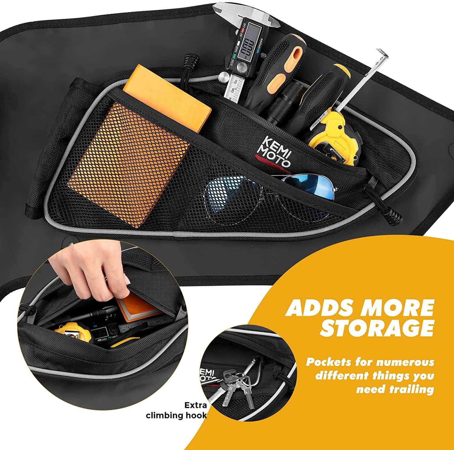 Rear Door Bags for Polaris RZR PRO XP 4 Turbo R 4 PRO R 4 2020-2024 - Image 5