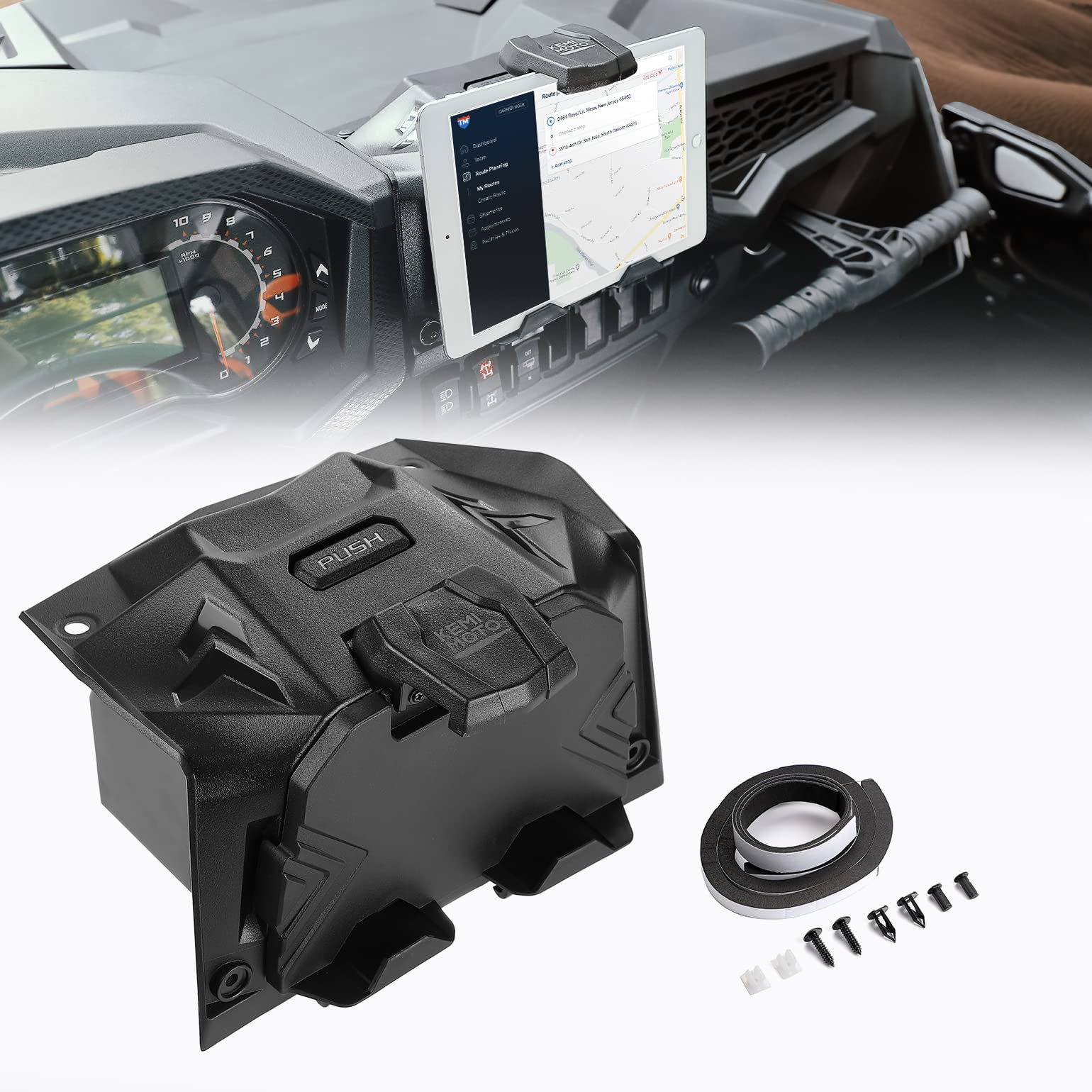 Electric Device GPS Mount Storage Box for Polaris RZR XP 1000/ XP Turbo - Image 8