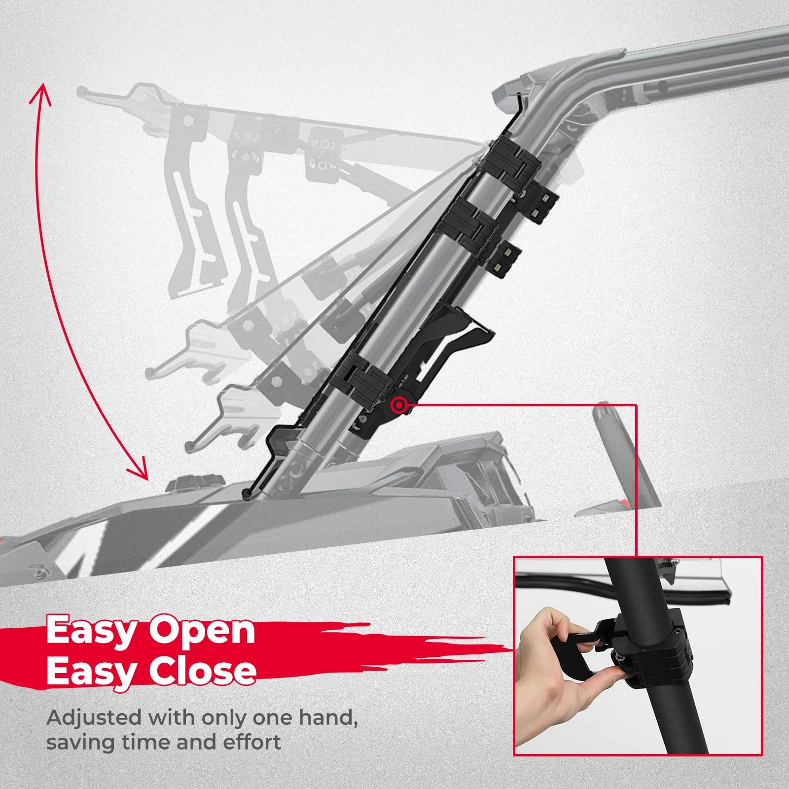 4-IN-1 Flip Windshield for RZR XP 1000/RZR 900/Trail S 900 - Image 4