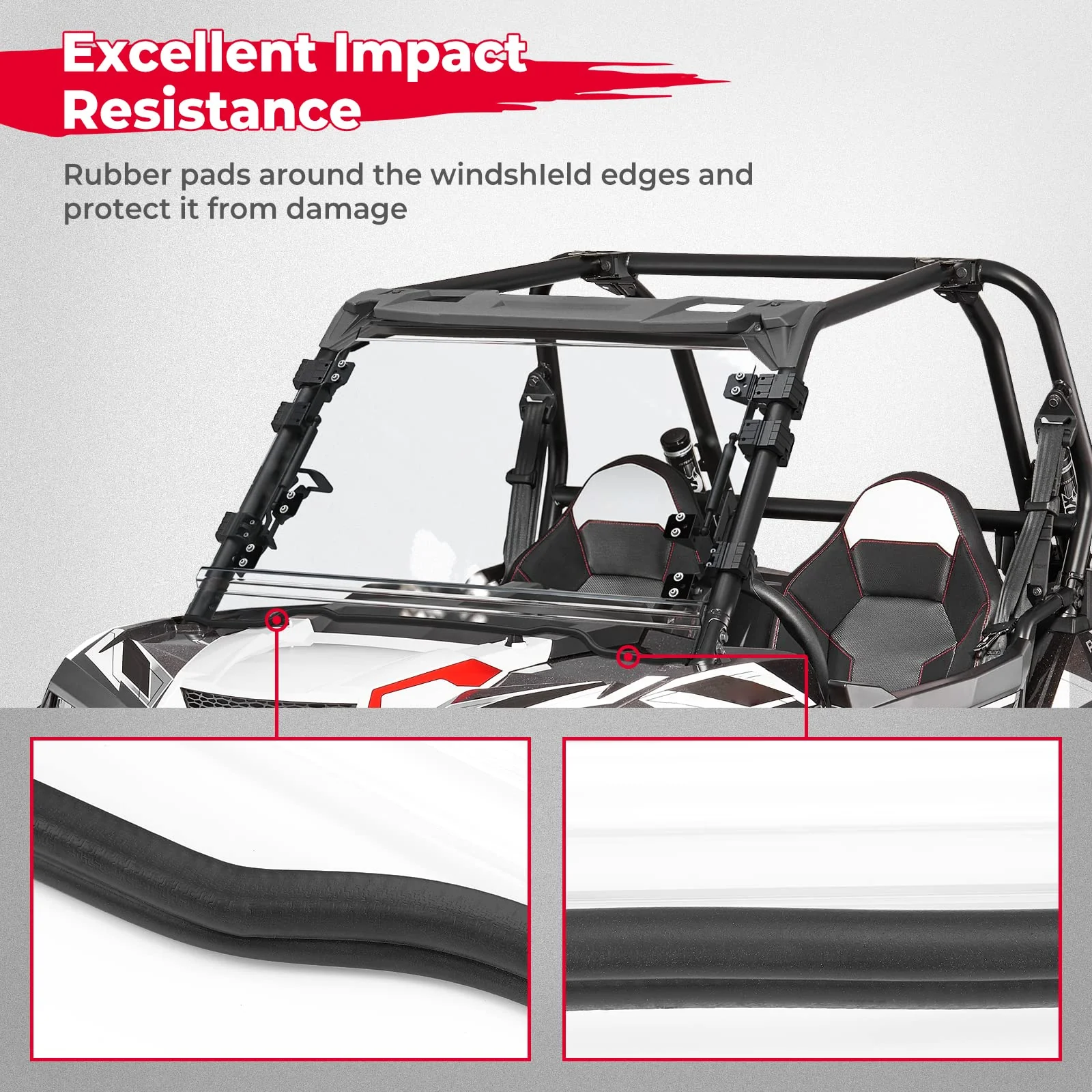 4-IN-1 Flip Windshield for RZR XP 1000/RZR 900/Trail S 900 - Image 6