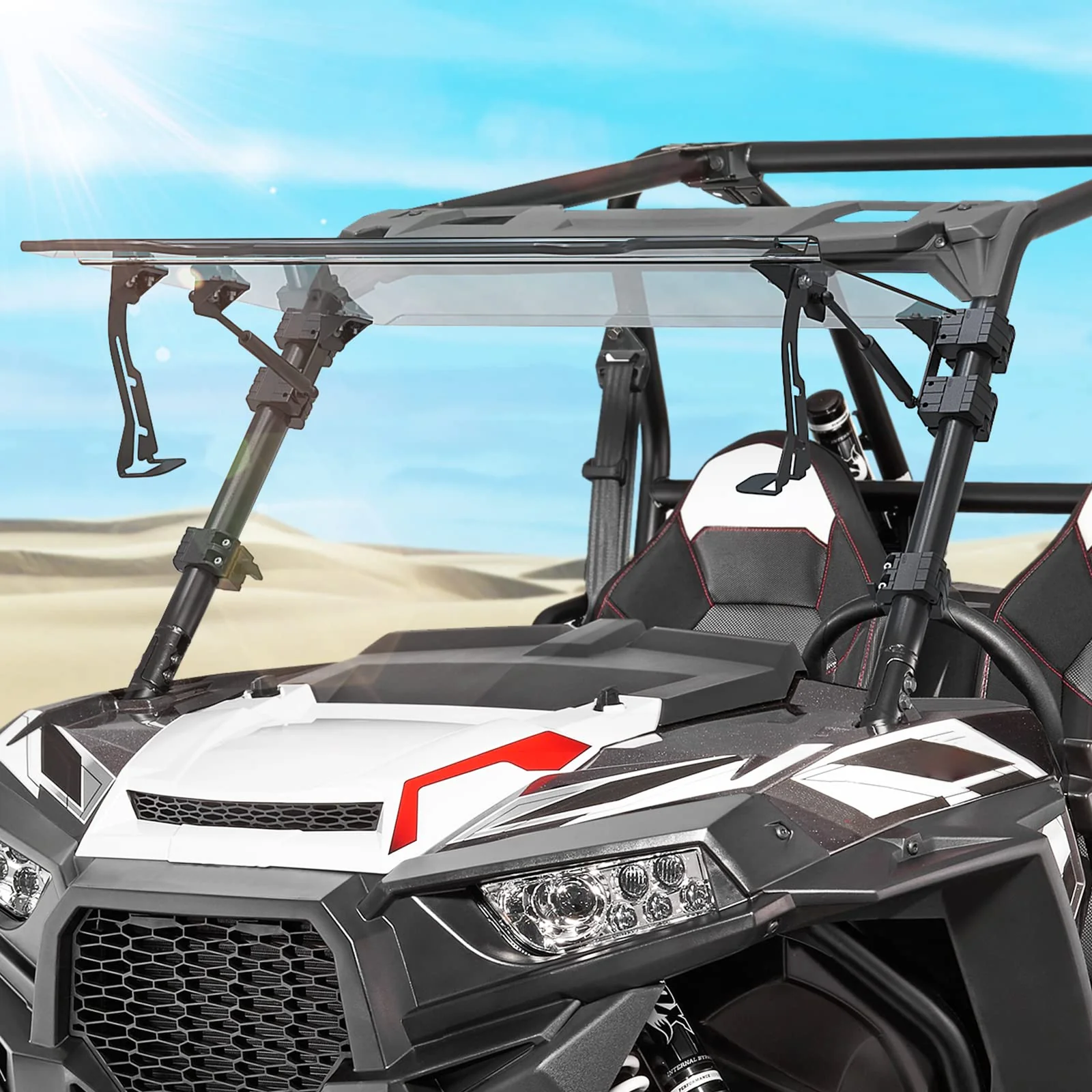 4-IN-1 Flip Windshield for RZR XP 1000/RZR 900/Trail S 900 - Image 8