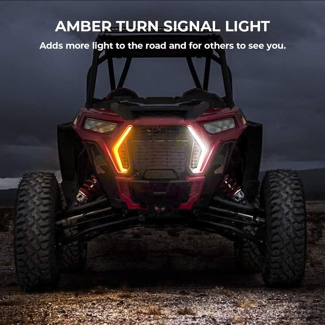 IP67 Front LED Street Legal Light Kits for Polaris RZR 2019-2023 - Image 3