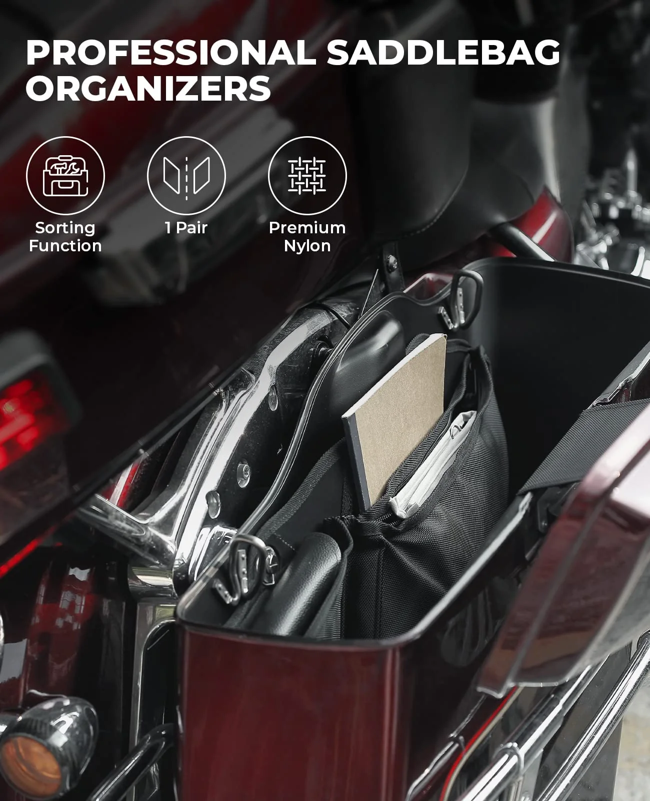 Saddle Bag Organizers for 2014-2024 Street Glide Road King Road Glide Electra Glide - Image 5