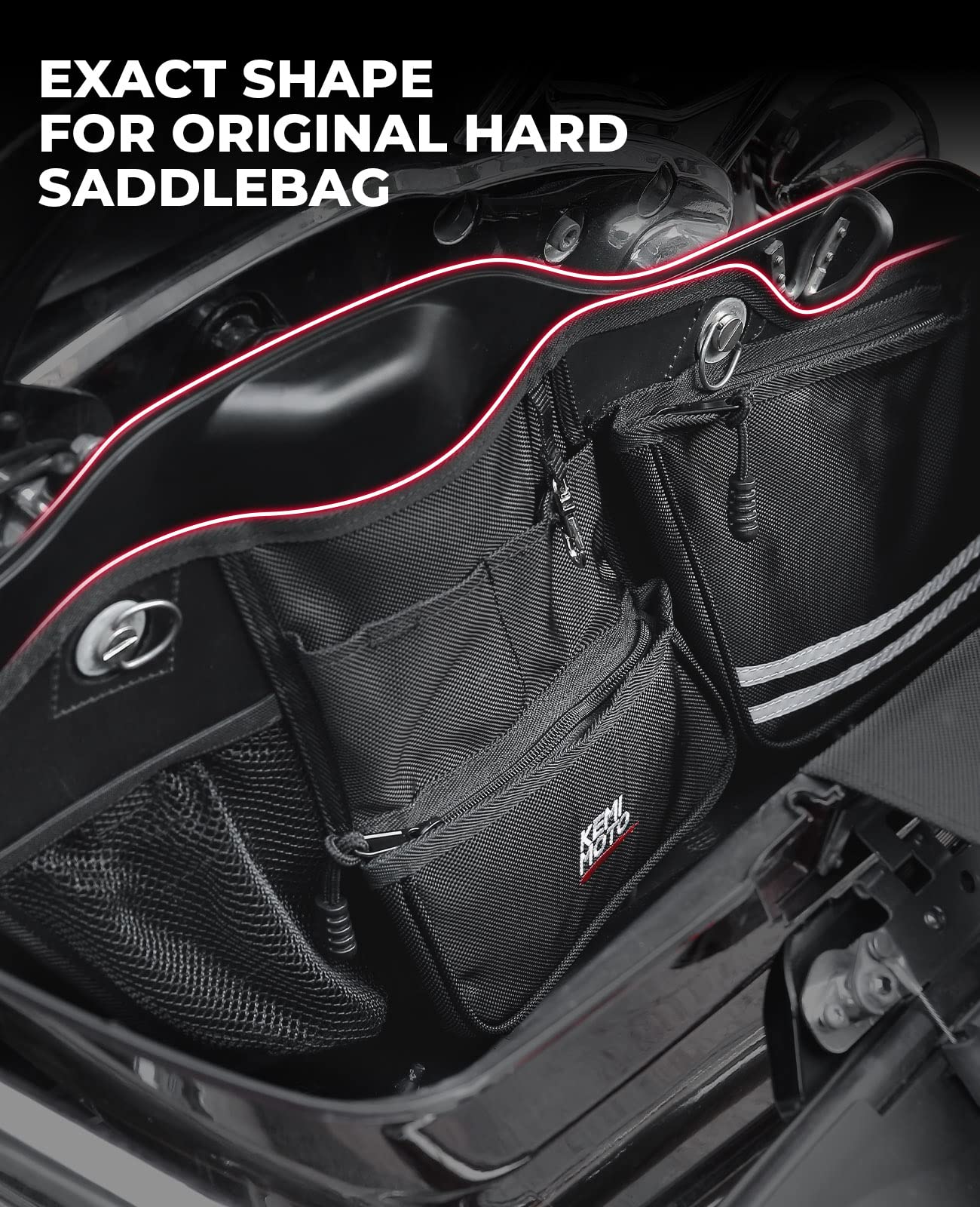 Saddle Bag Organizers for 2014-2024 Street Glide Road King Road Glide Electra Glide - Image 6