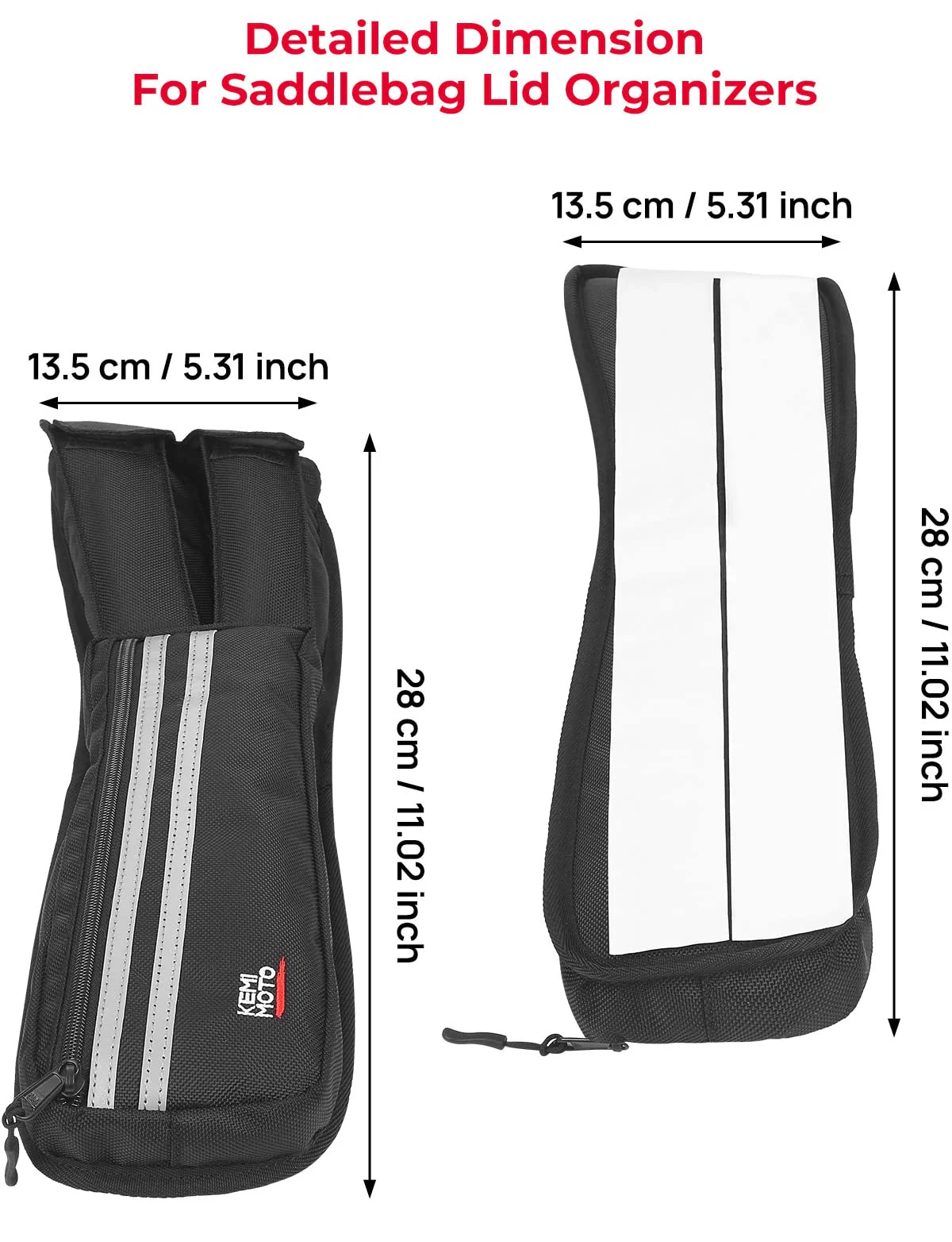 Saddlebag Lid Organizers 2 Pack for Touring Street Glide Road King - Image 5