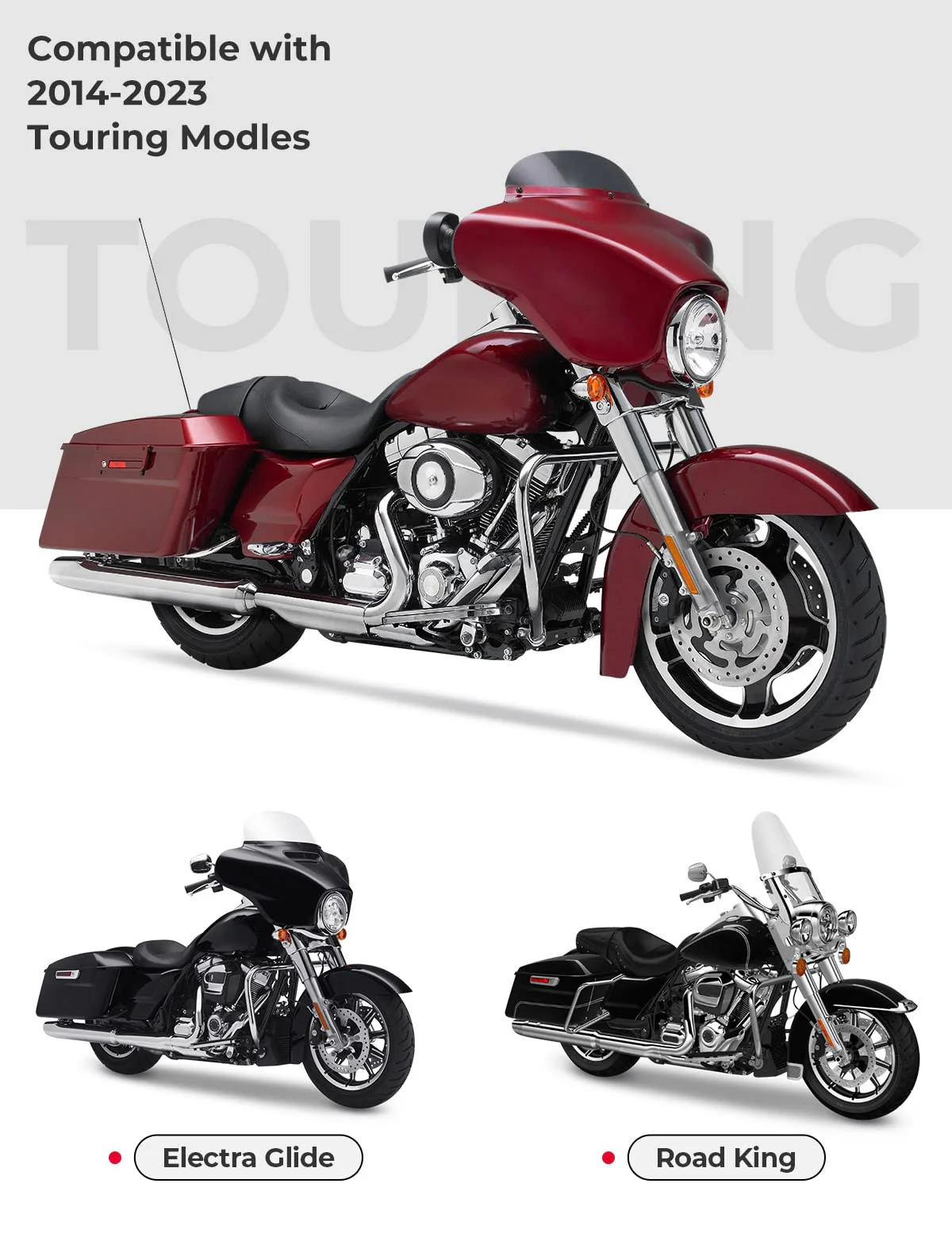 Saddlebag Lid Organizers 2 Pack for Touring Street Glide Road King - Image 7