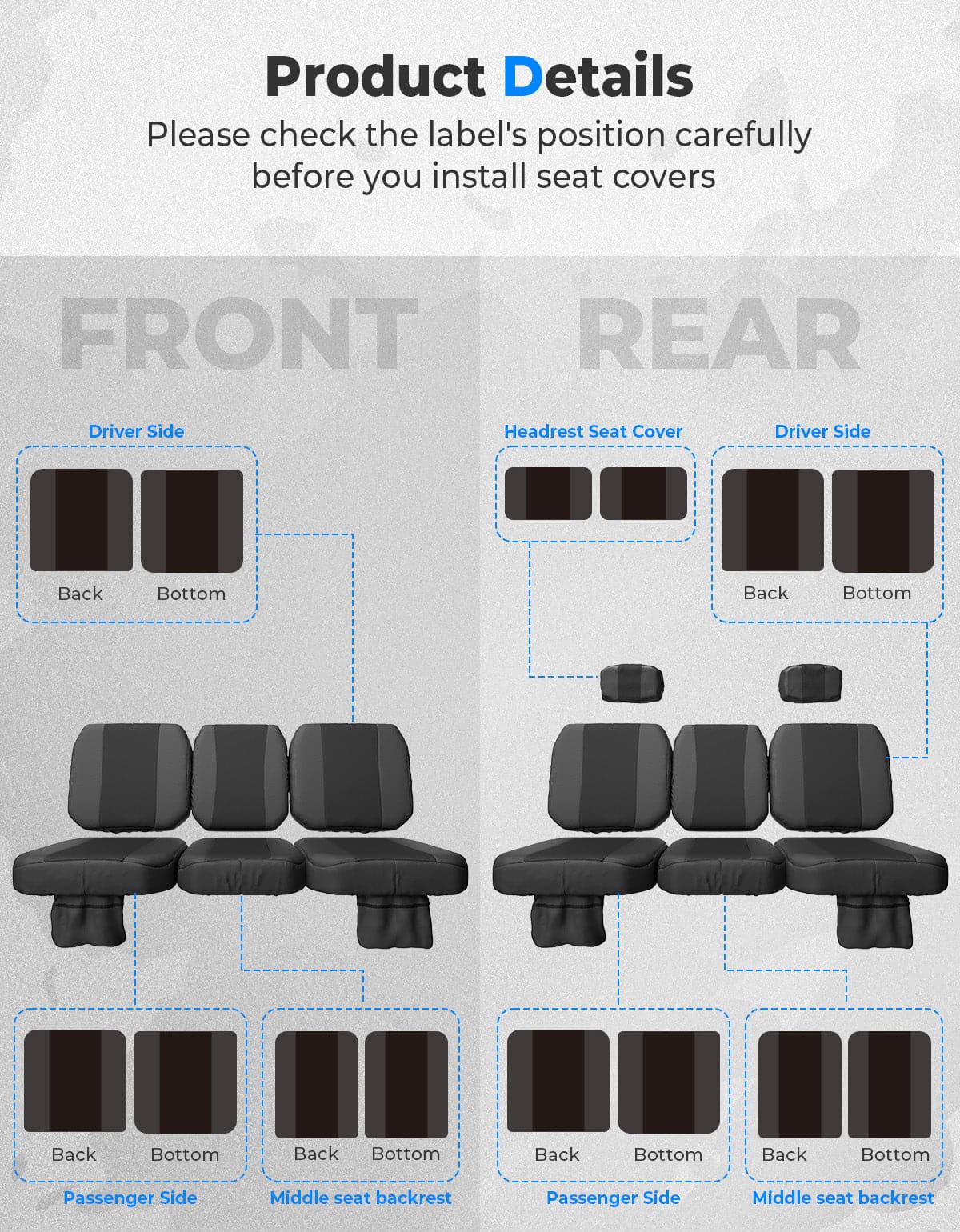 Water-resistant Seat Cover with Storage Pocket for Tracker 800SX - Image 3
