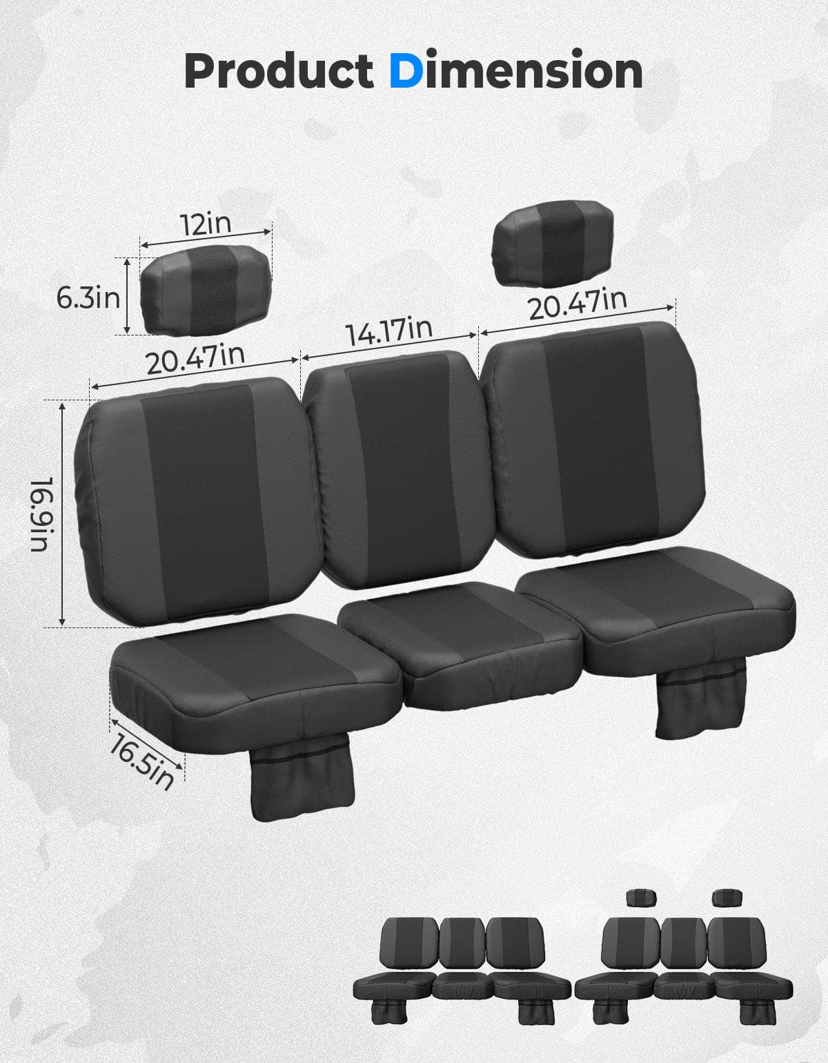 Water-resistant Seat Cover with Storage Pocket for Tracker 800SX - Image 7