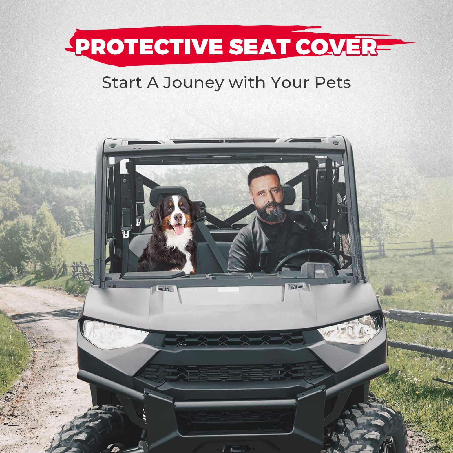 UTV Front & Rear Seat Covers for Polaris Ranger Crew XP 1000 - Image 7