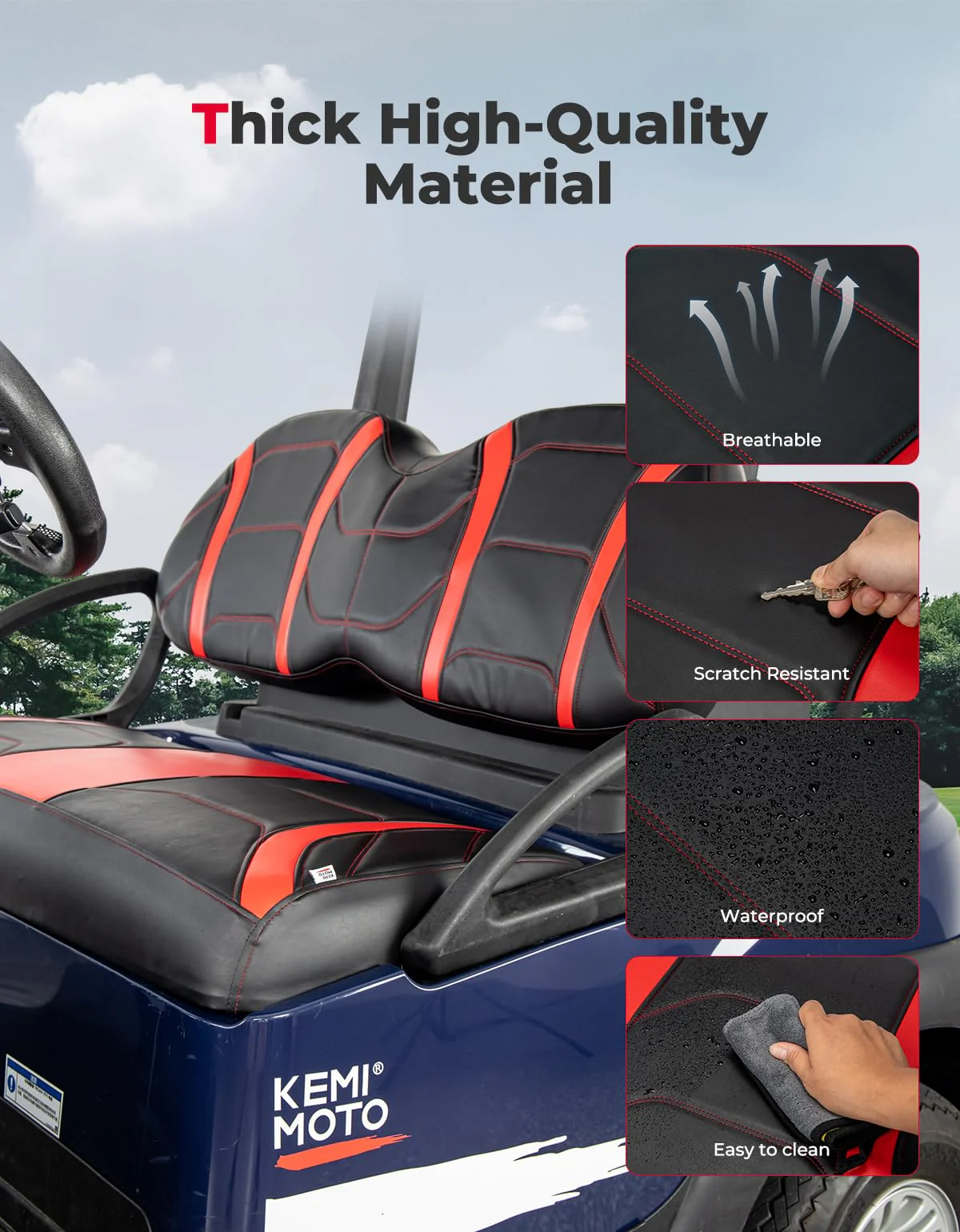 Seat Covers for Club Car Precedent, Tempo, Onward OEM - Image 3