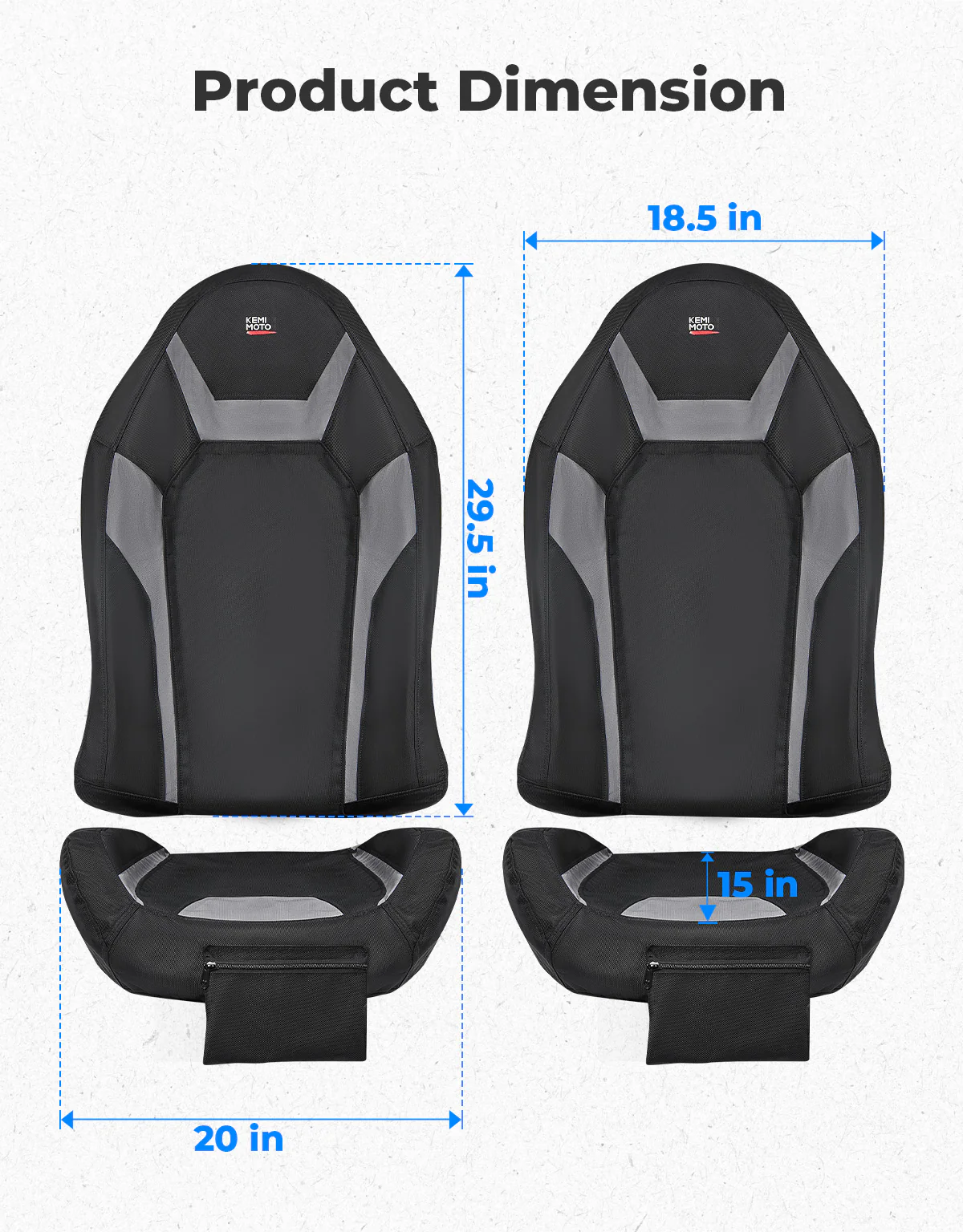 Seat Covers Water-Resistant 1680D for Polaris RZR XP 1000/Turbo 2014-2023 - Image 5