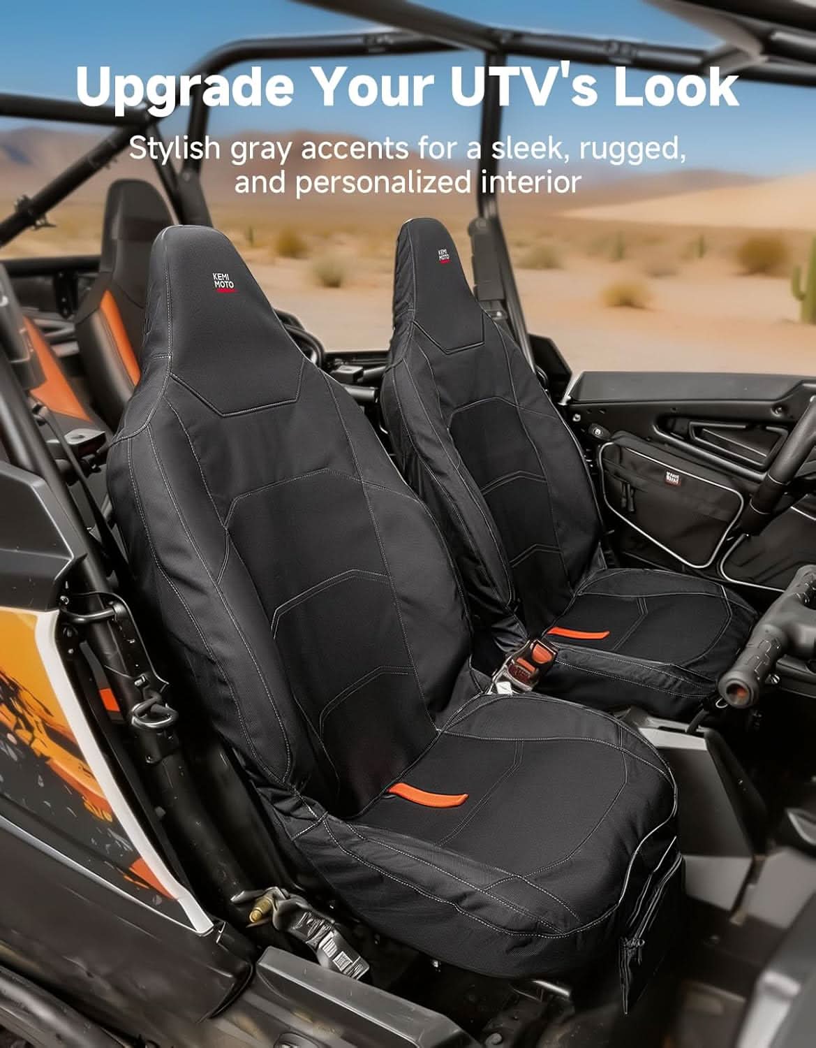 Seat Covers with Pocket for Polaris RZR XP 1000/XP 4 1000 (2024+), 1680D Oxford Fabric, 2 Pack - Image 7