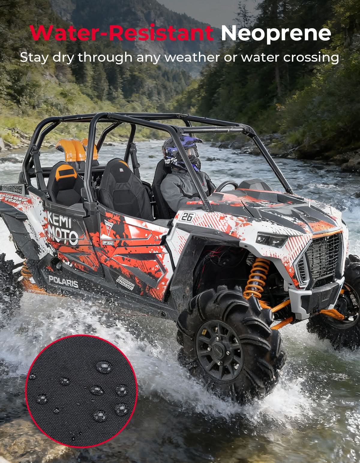 Seat Covers with Pocket for Polaris RZR XP 1000 / XP Turbo / RS1 (2014–2023) - Image 8