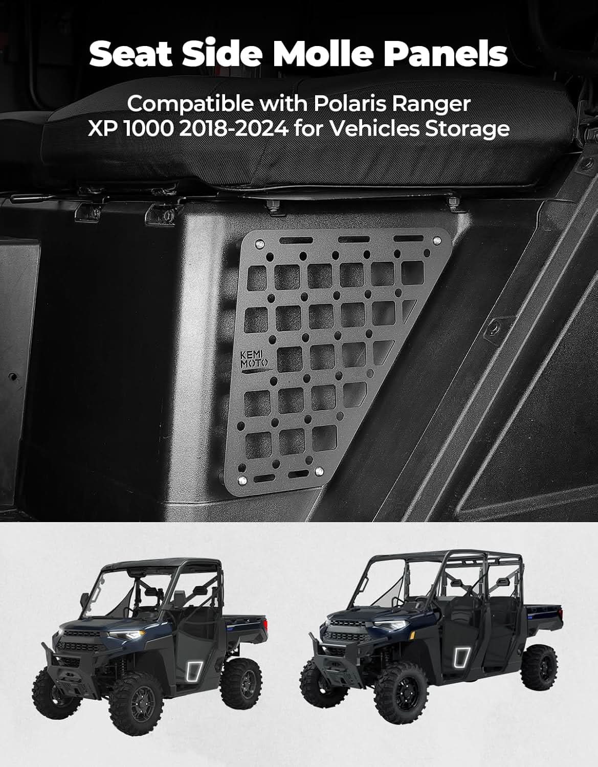 Seat Side Molle Panels for Polaris Ranger XP 1000 2018-2024 - Image 5