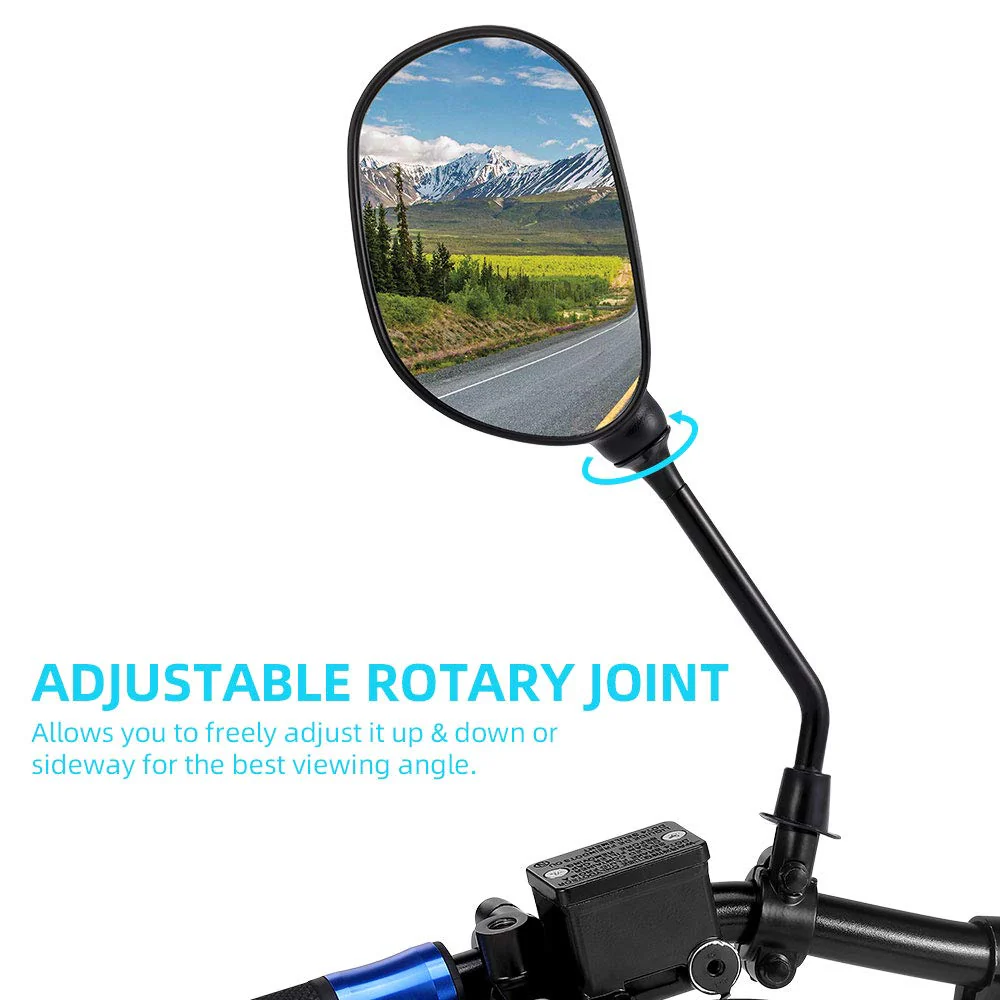 8MM ATV/Bike Rear View Mirrors for Snowmobile Scooter Sportsman - Image 3