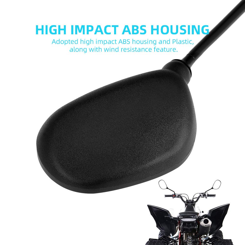 8MM ATV/Bike Rear View Mirrors for Snowmobile Scooter Sportsman - Image 4