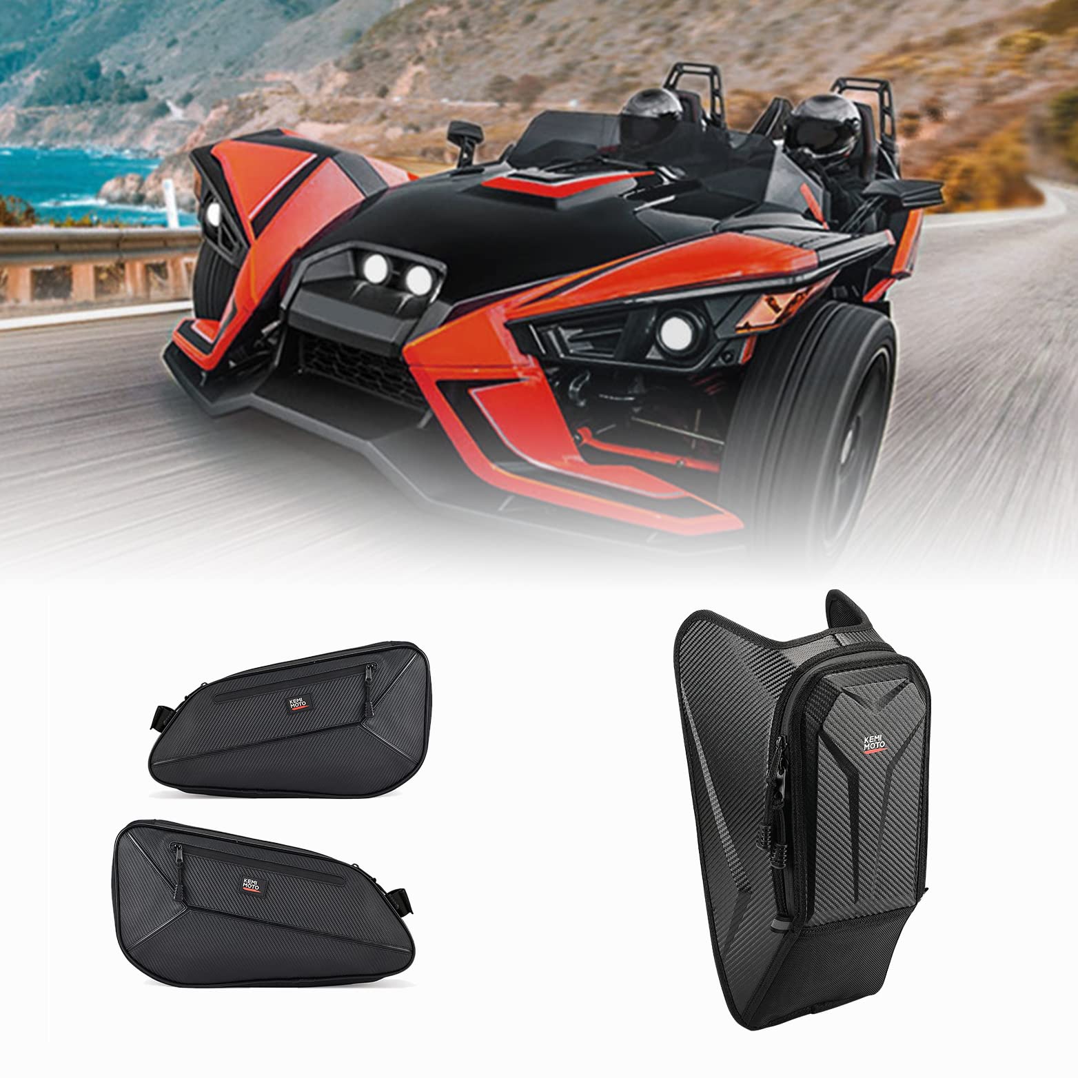 Side Door Bag & Center Console Bag for Polaris Slingshot - Image 10