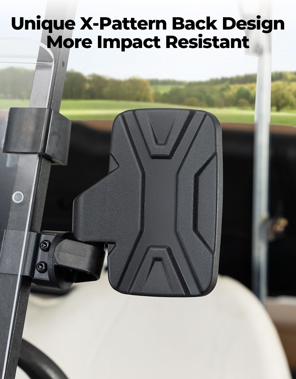 Side Mirrors For Golf Cart Square Tube Mount - Image 6
