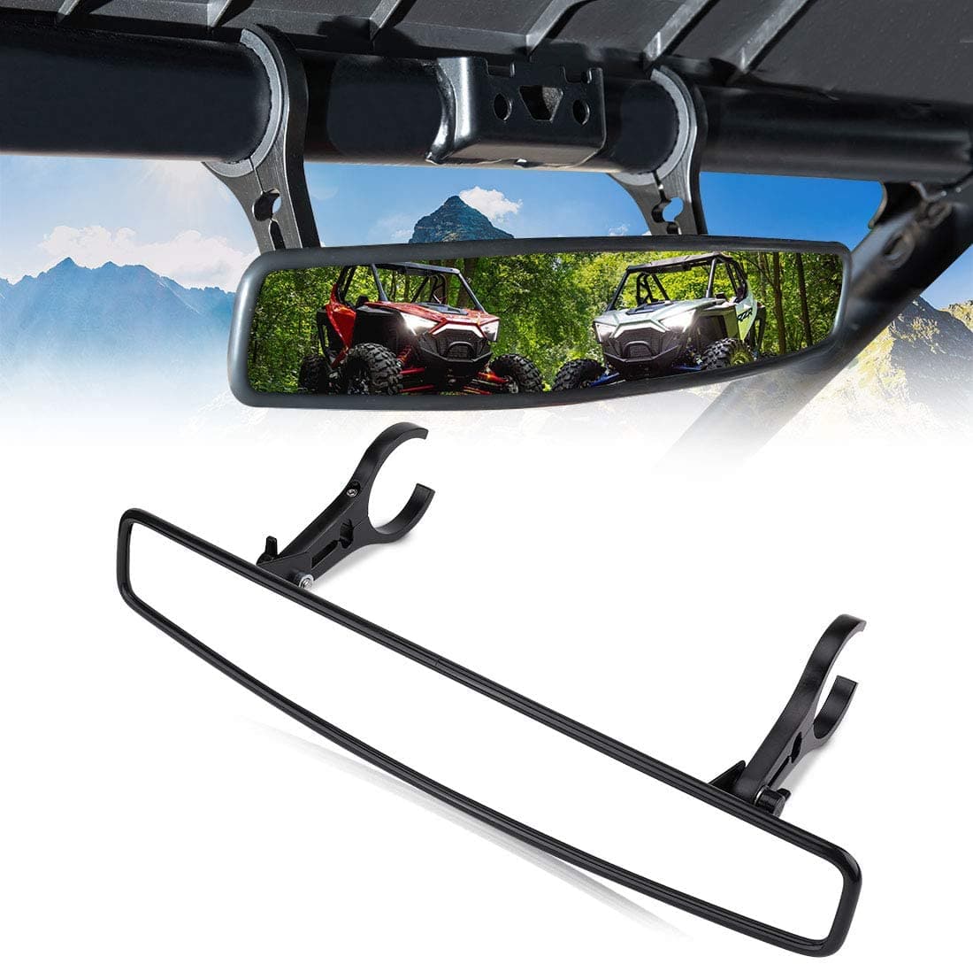 Side Mirrors and Rear Mirror for Can Am Commander 1.75" to 2" Roll Bar - Image 5