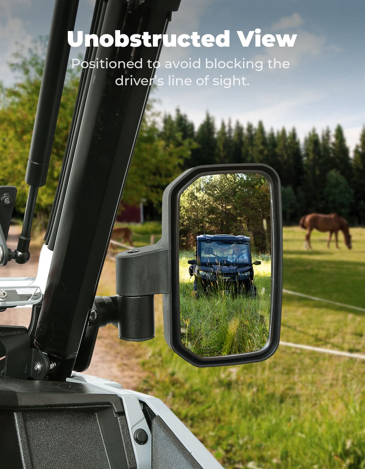 Side Mirrors with Spring Back Feature for Polaris General 1000 / XP 1000 / 4 1000 (2016–2026) - Image 7