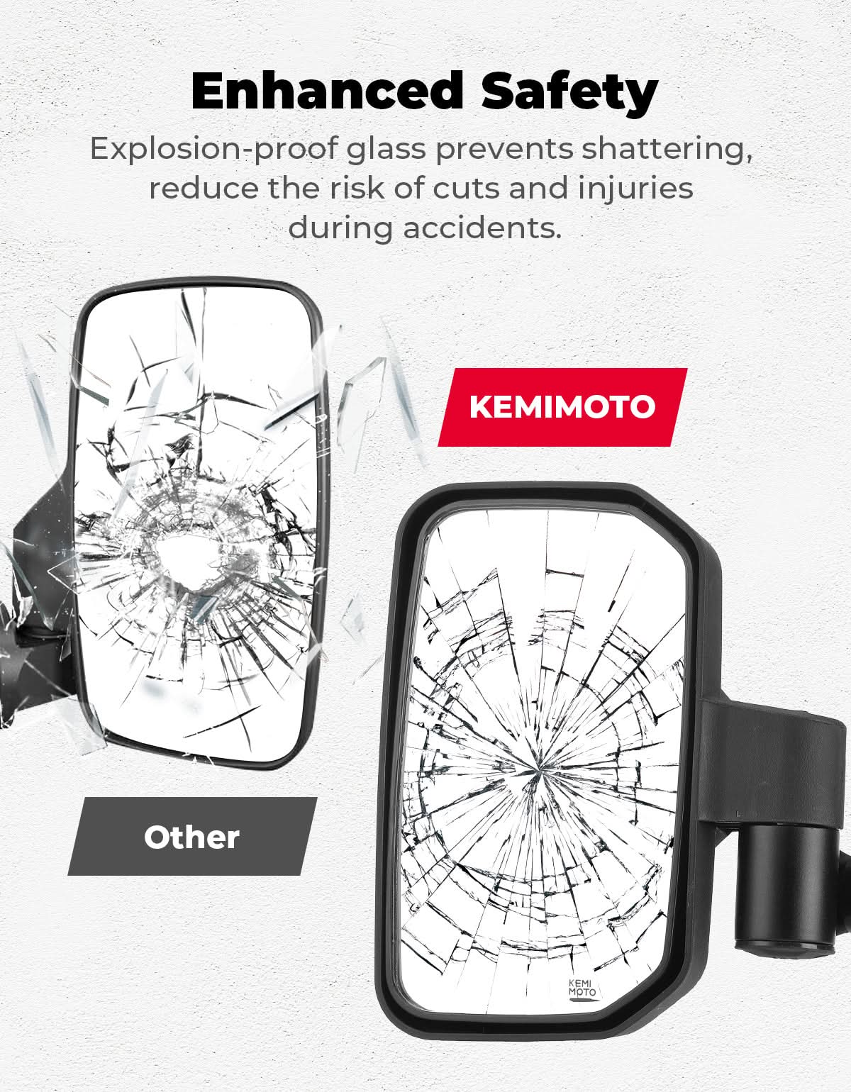 Side Mirrors with Spring Back Feature for Polaris General 1000 / XP 1000 / 4 1000 (2016–2026) - Image 8