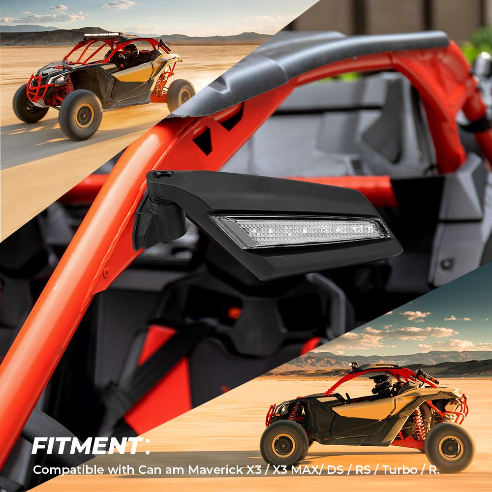 One Pair LED Side Mirrors for Can-Am Maverick X3 | X3 MAX - Image 2
