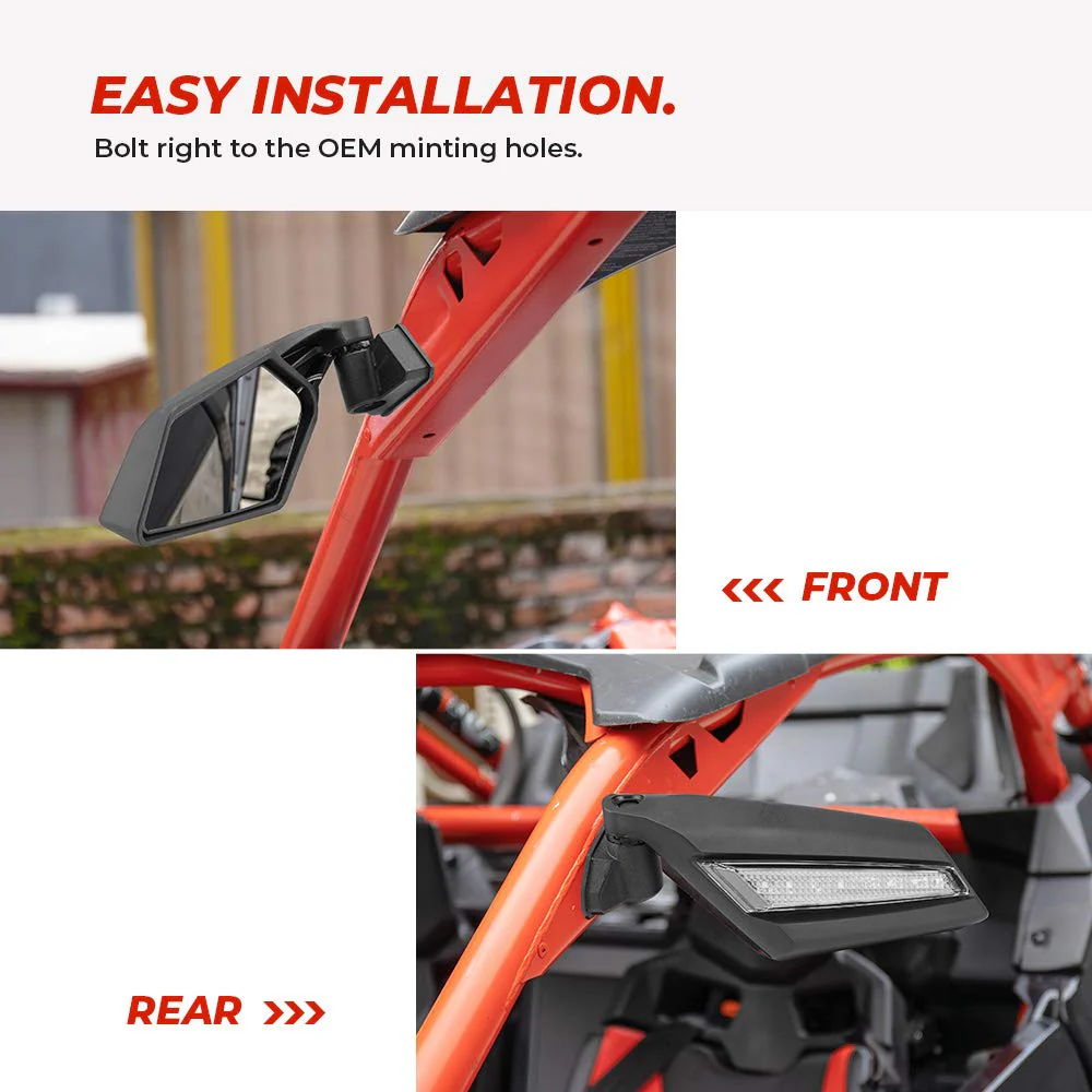 One Pair LED Side Mirrors for Can-Am Maverick X3 | X3 MAX - Image 5