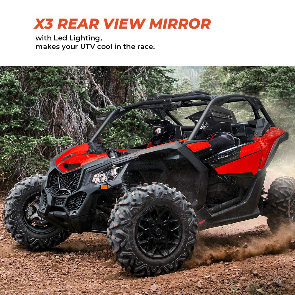 One Pair LED Side Mirrors for Can-Am Maverick X3 | X3 MAX - Image 8
